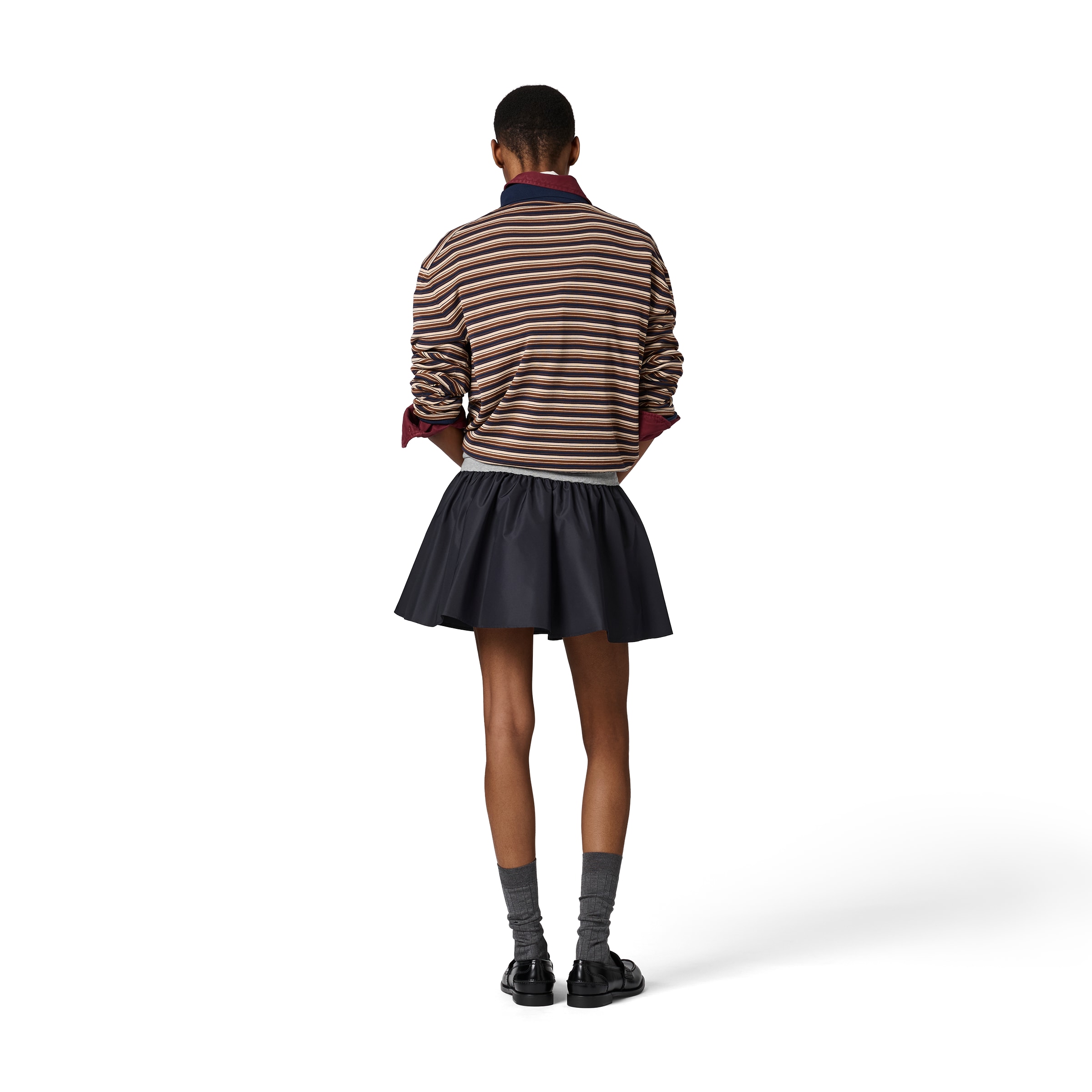 Miu Miu Technical Fabric Miniskirt In Multi
