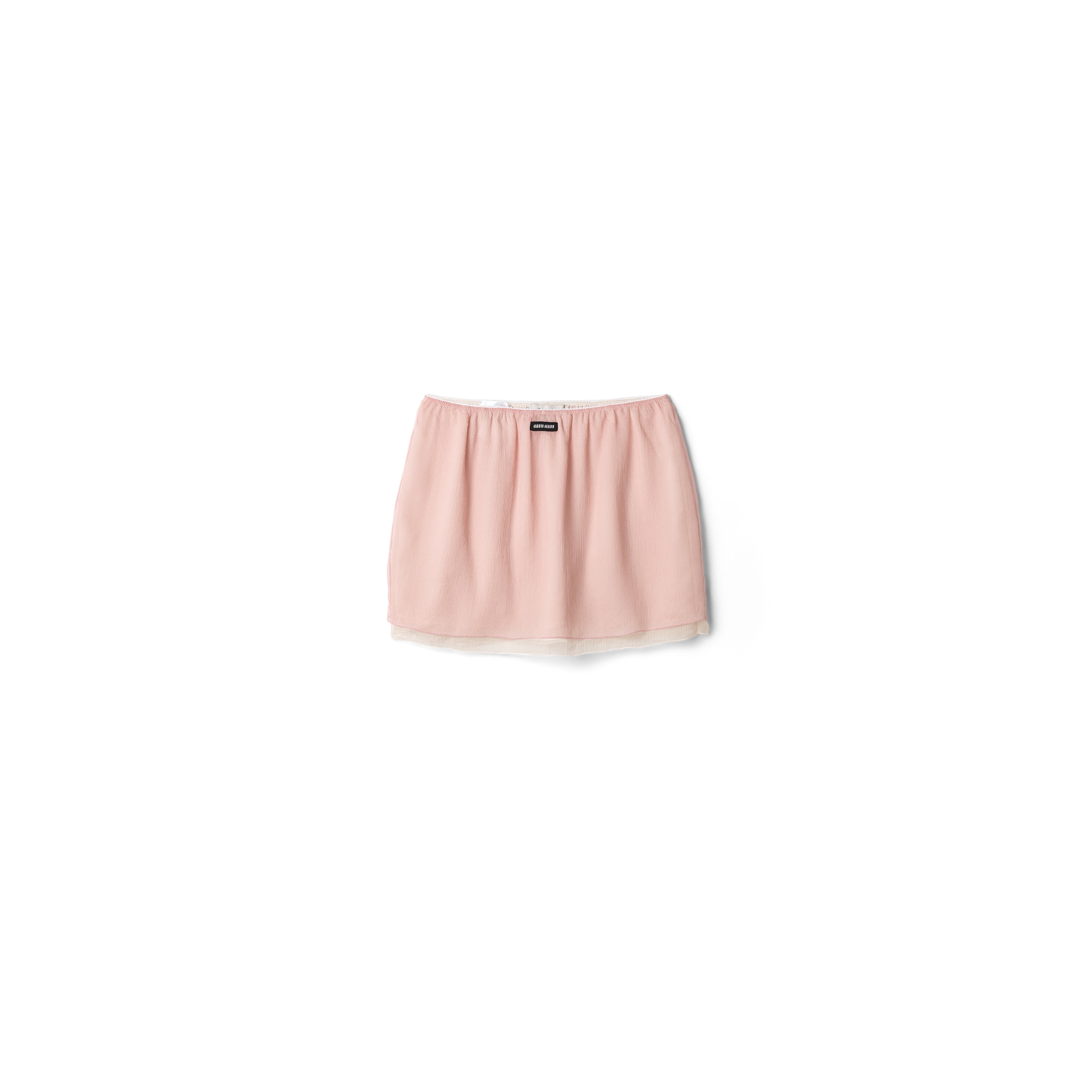 Miu Miu Chiffon Miniskirt, Woman, Pink, Size 38