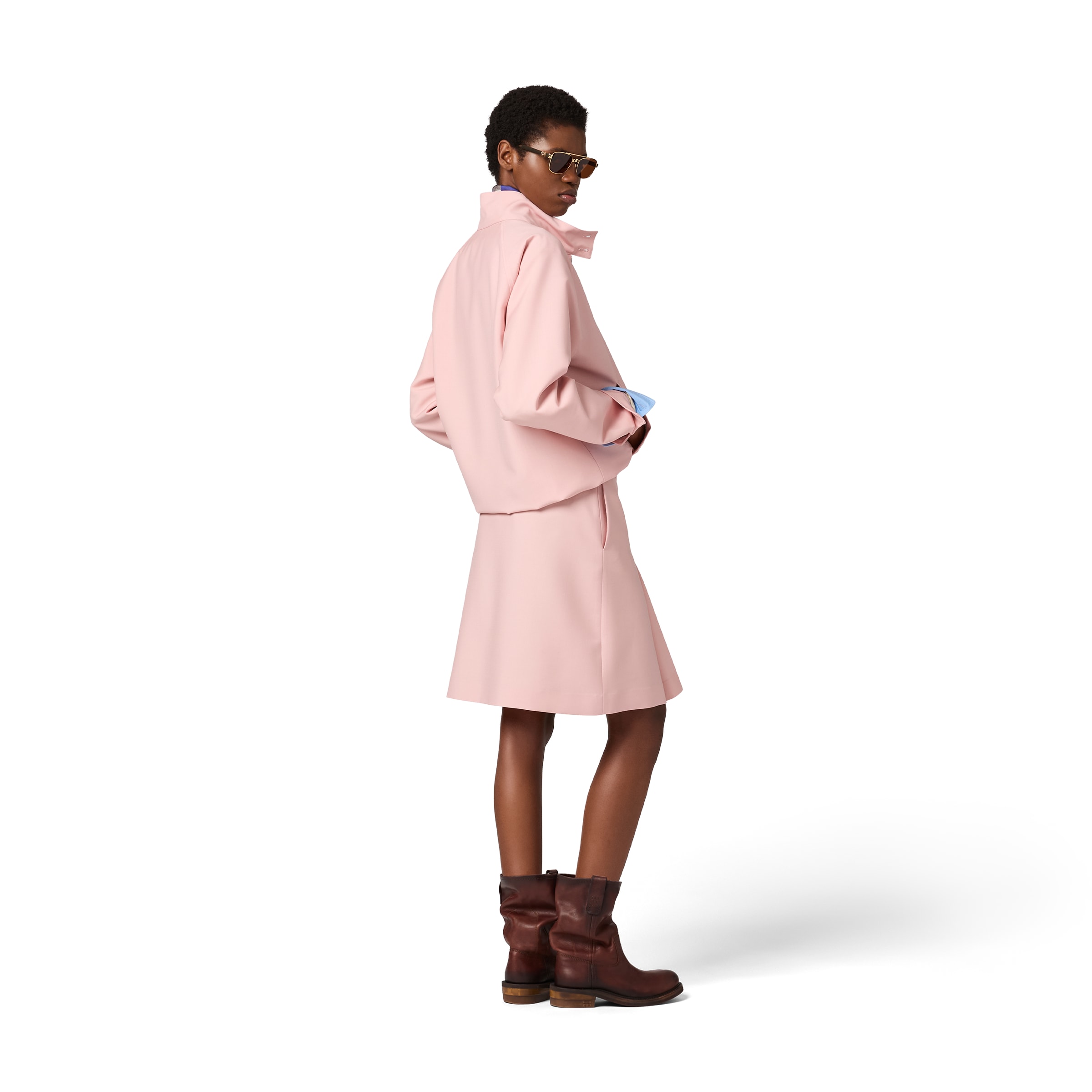Miu Miu Solid High-waisted Wrap Mini Skirt In Pink
