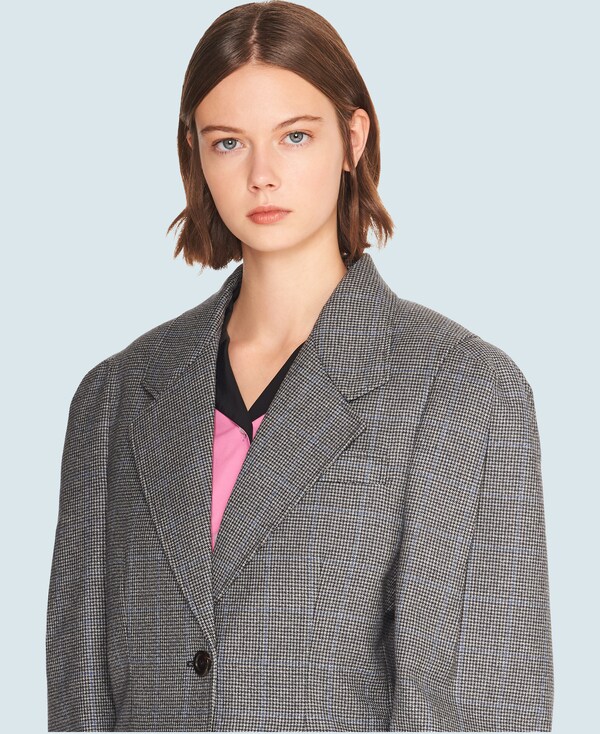 Miu miu houndstooth coat clearance