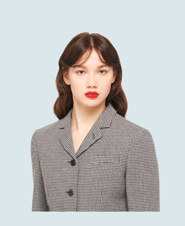 veste motif pied de poule