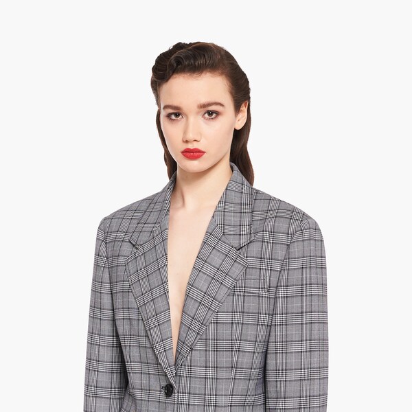 prince of wales check overcoat