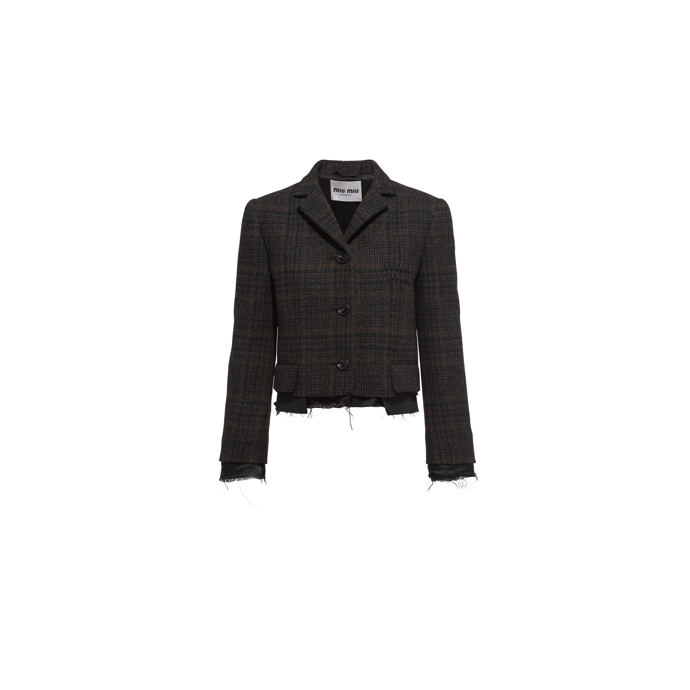 Miu miu plaid sales coat