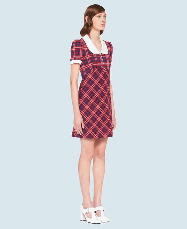 Jacquard jersey dress Red | Miu Miu