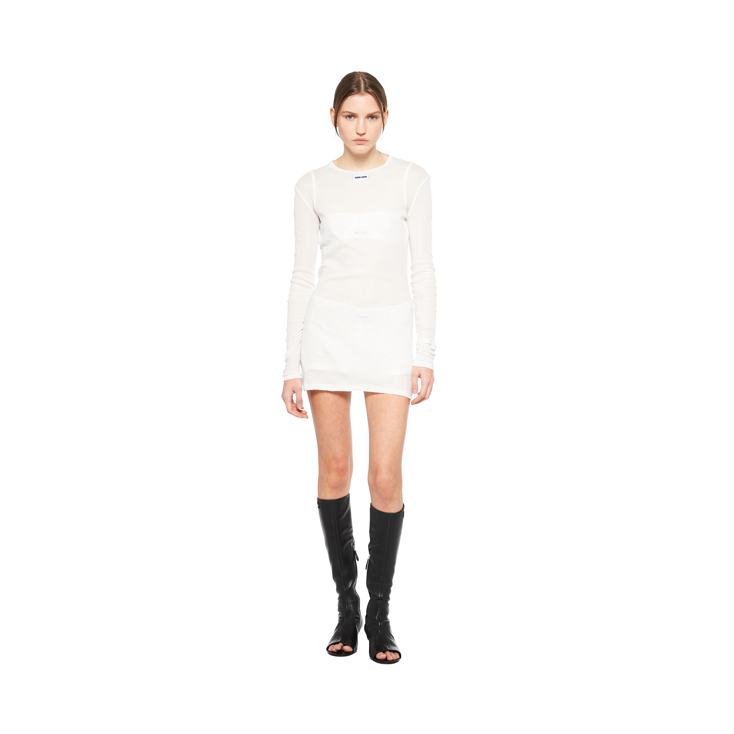 miu miu dress white Ribbed-jersey Mini Lsd Handbags Miu Miu Ribbed Knit Jersey