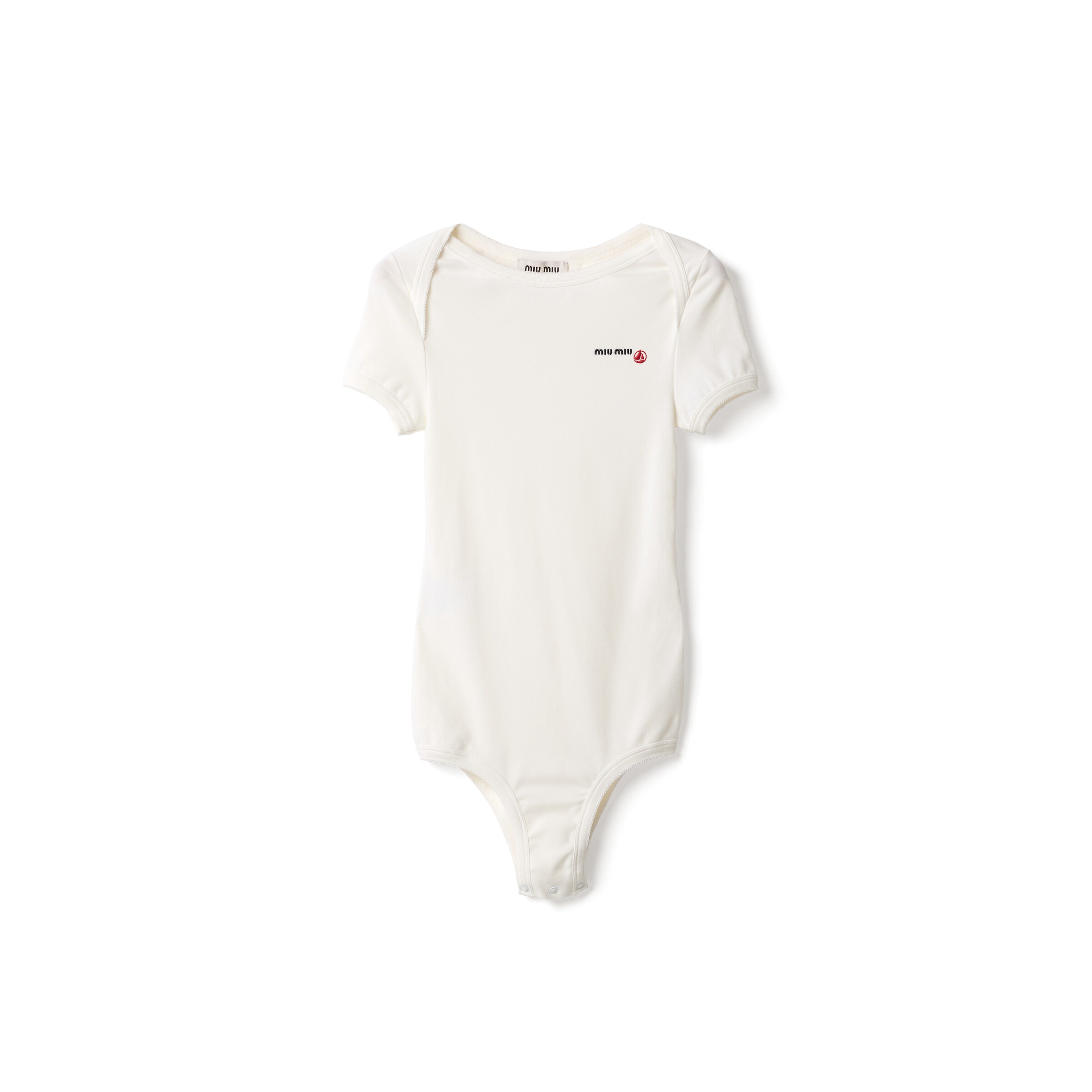 Body Petit Bateau X Miu Miu En Jersey Stretch, Femme, Blanc, Taille L