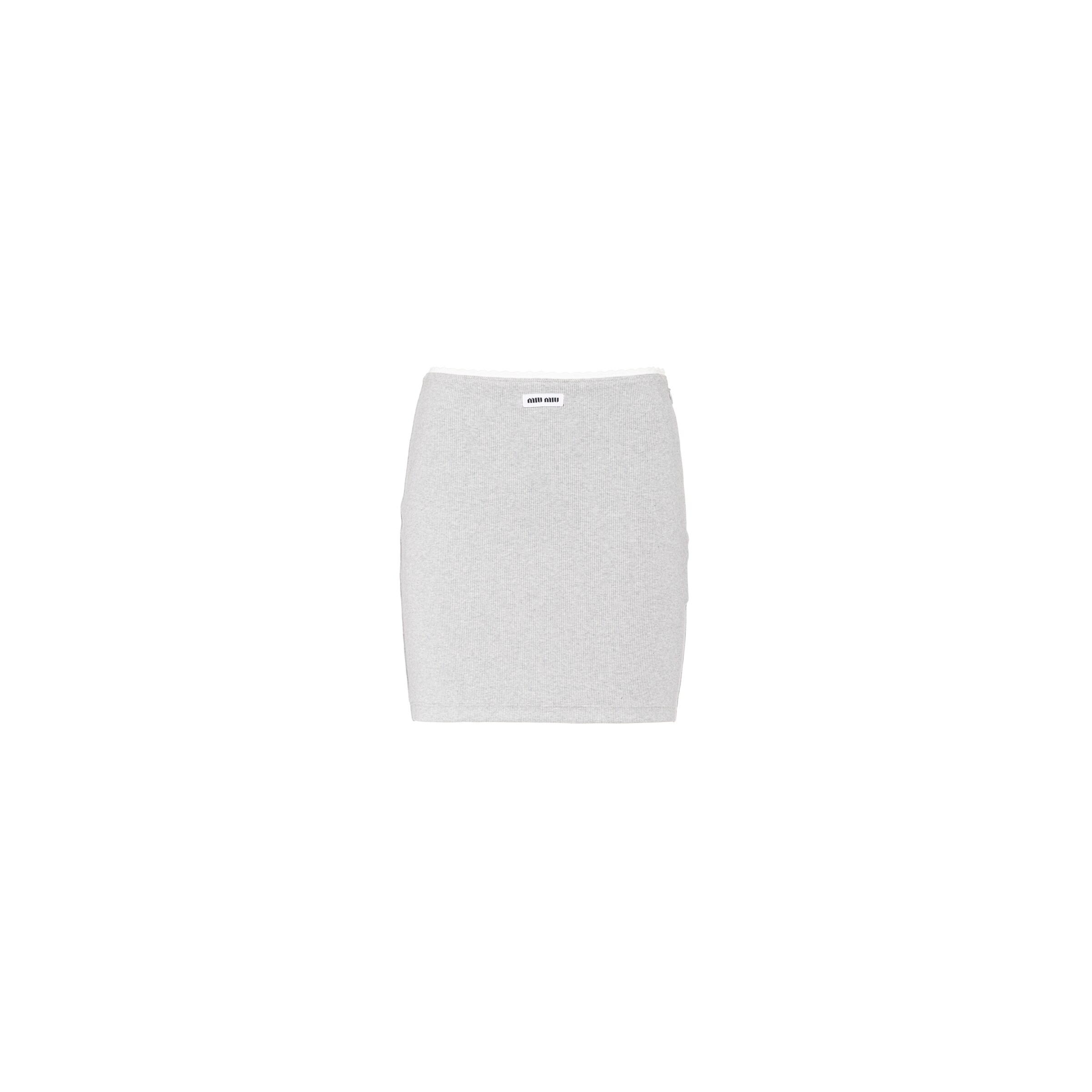 Miu Miu Gonna In Cotone, Donna, Grigio, Taglia L