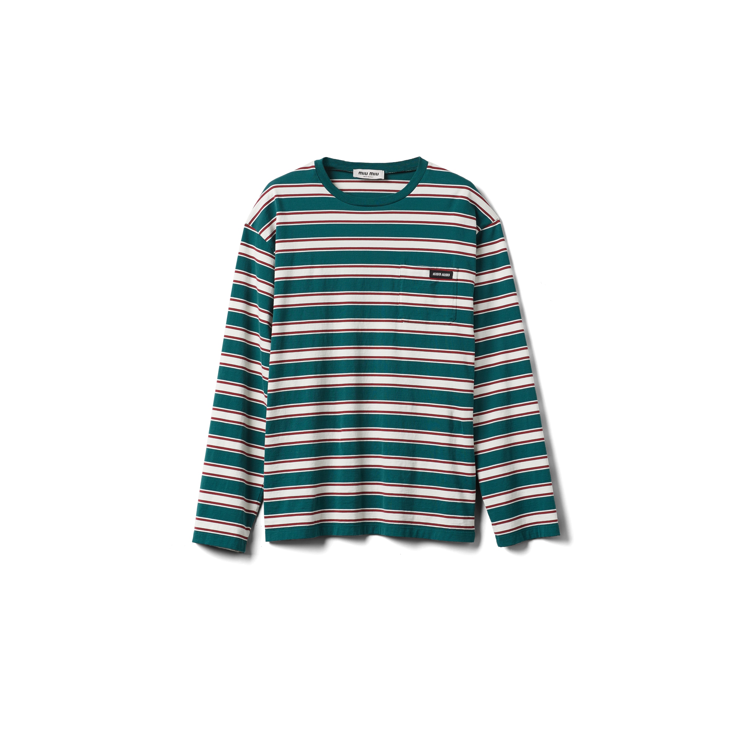 Miu Miu Long-sleeved Cotton Jersey T-shirt In Multi | ModeSens