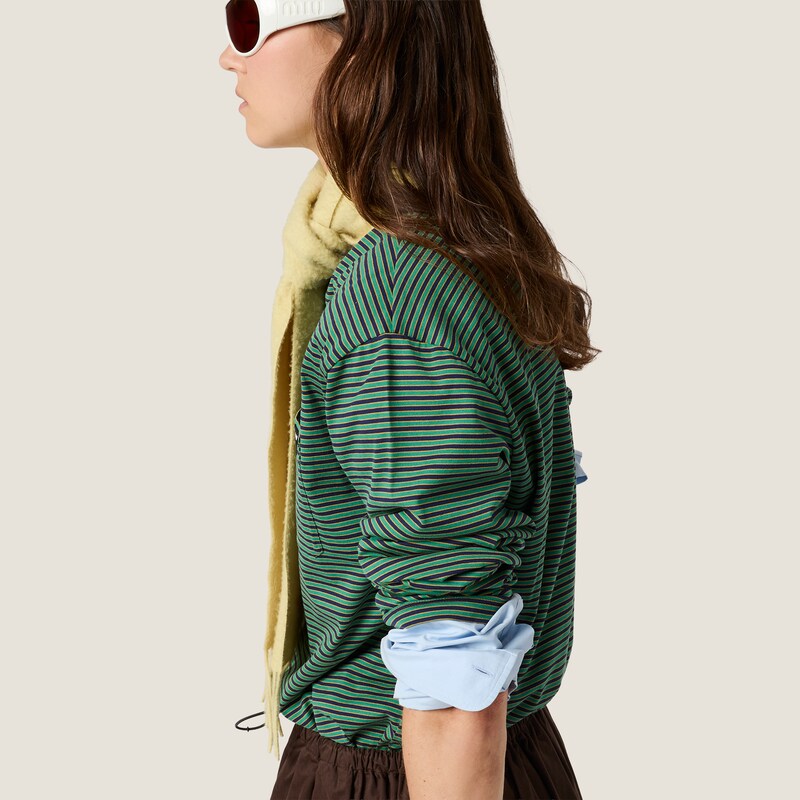 Striped jersey T-shirt