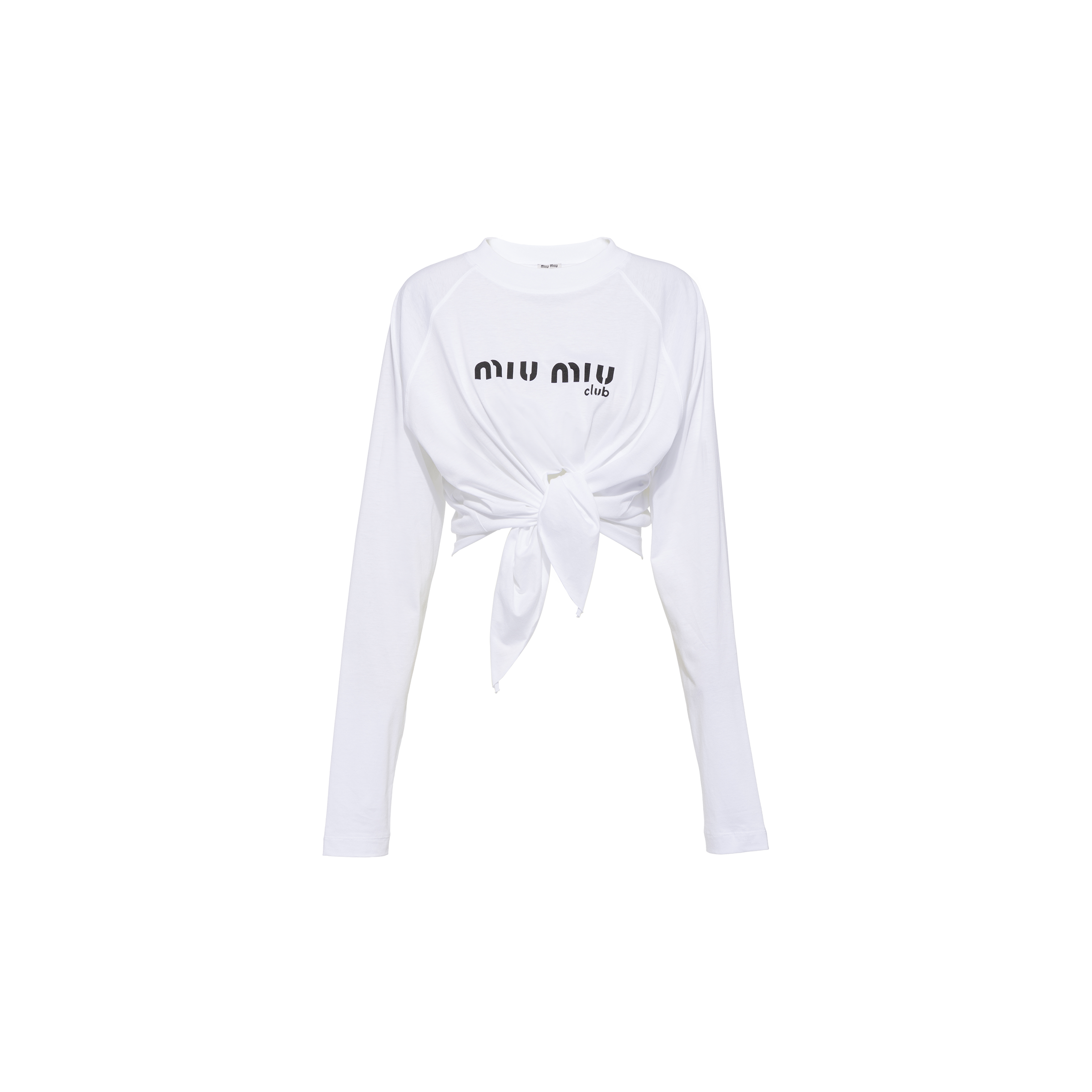 MIU MIU LONG-SLEEVED JERSEY T-SHIRT