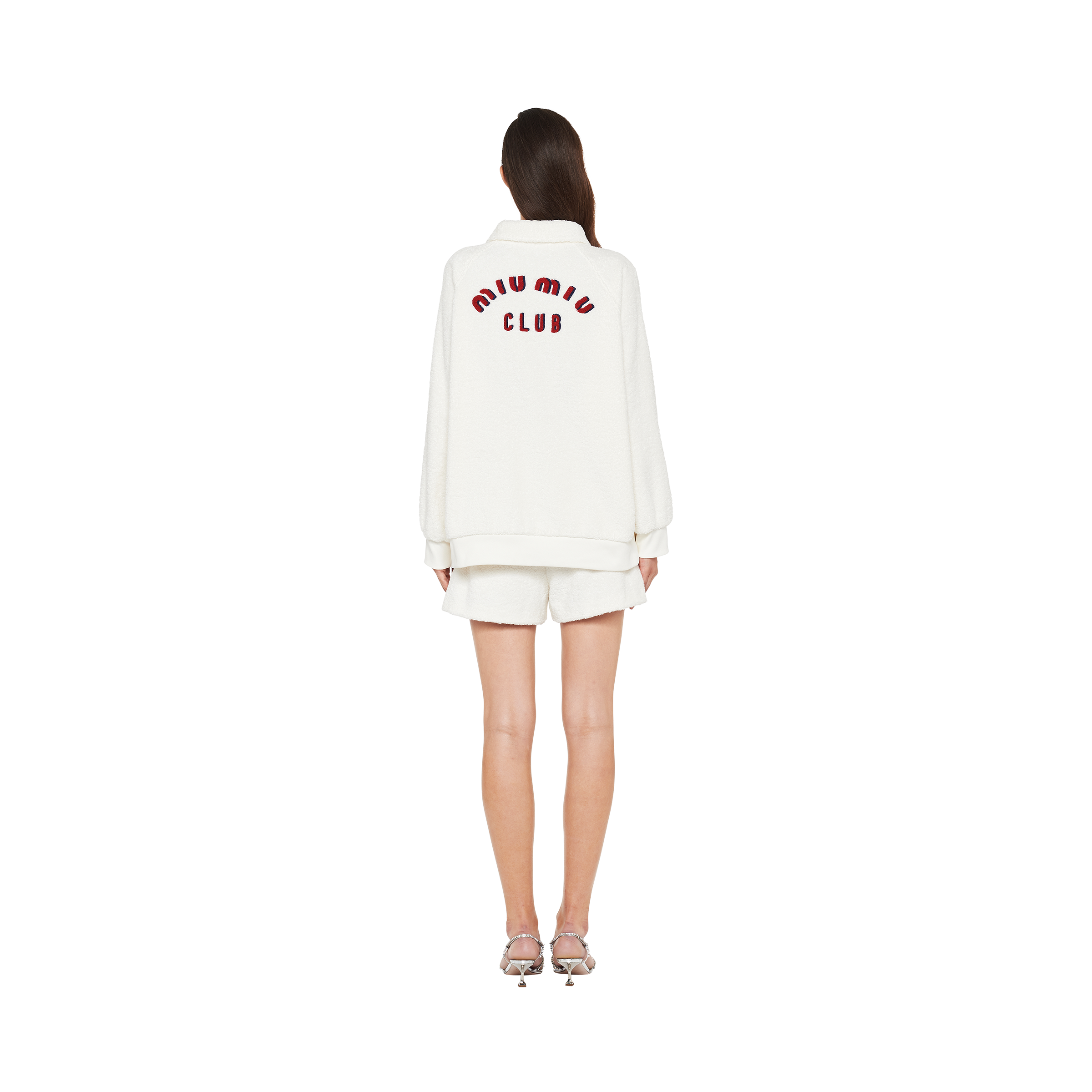 Embroidered cotton fleece sweatshirt Embroidered cotton fleece sweatshirt