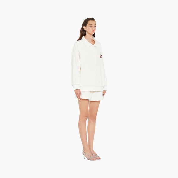 Embroidered cotton fleece sweatshirt Embroidered cotton fleece sweatshirt