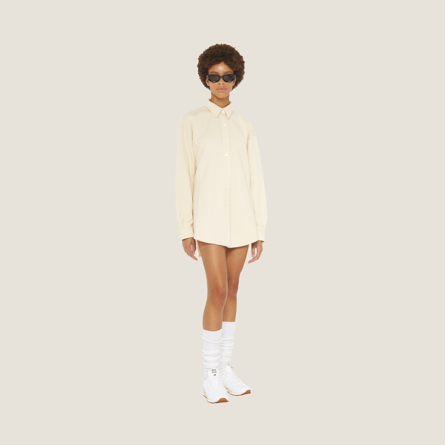 MIUMIU REVERSIBLE OVERSIZED CREW NECK TEE 276642 main image 1
