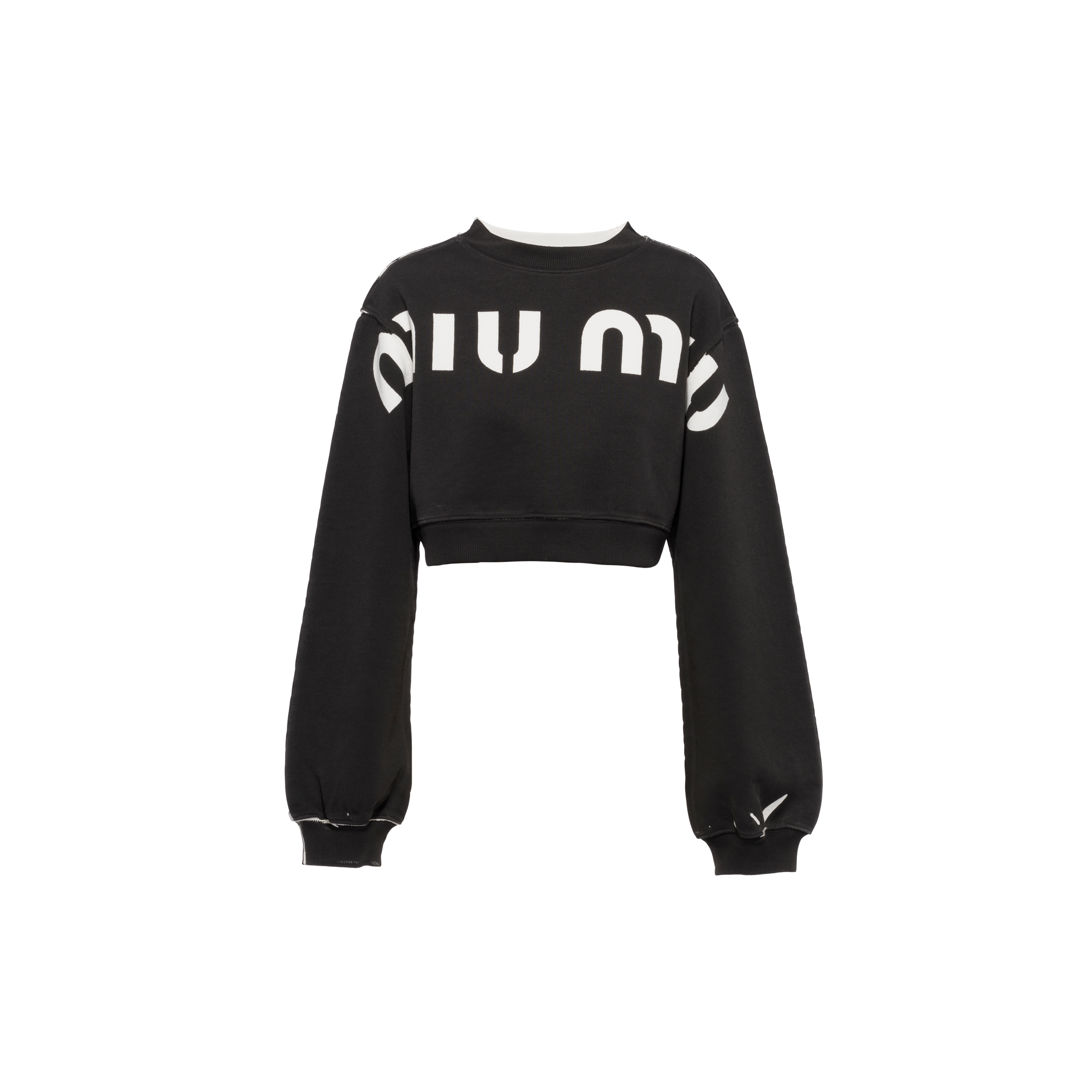 MIU MIU PRINTED COTTON SWEATSHIRT