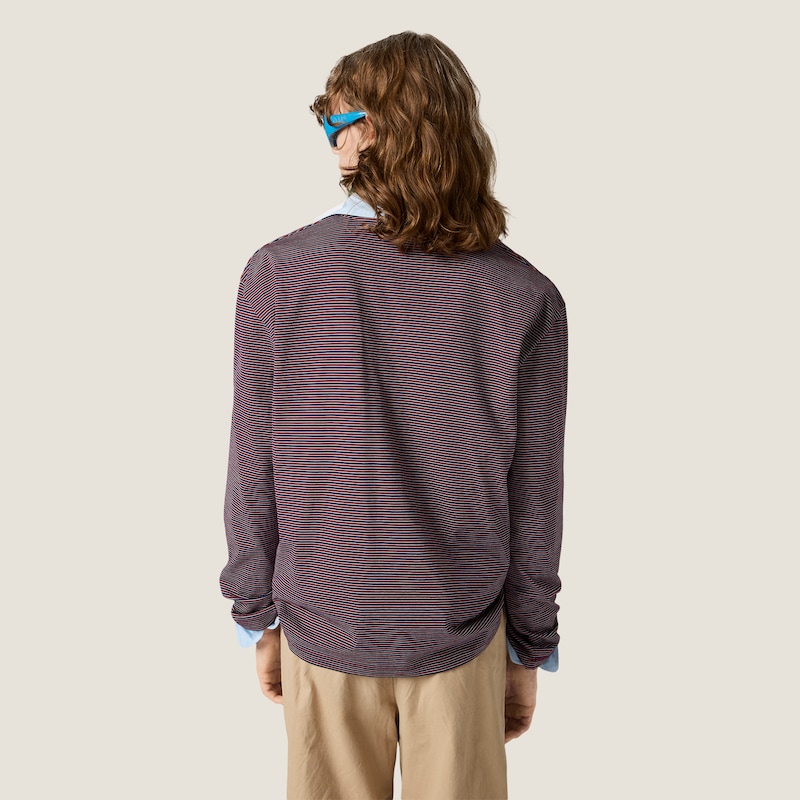 Striped jersey T-shirt