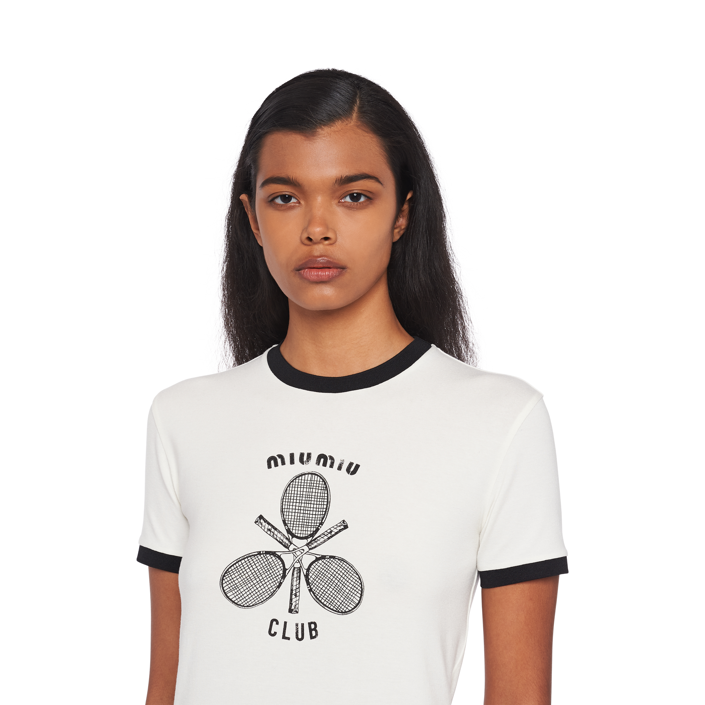 womens white designer t shirt