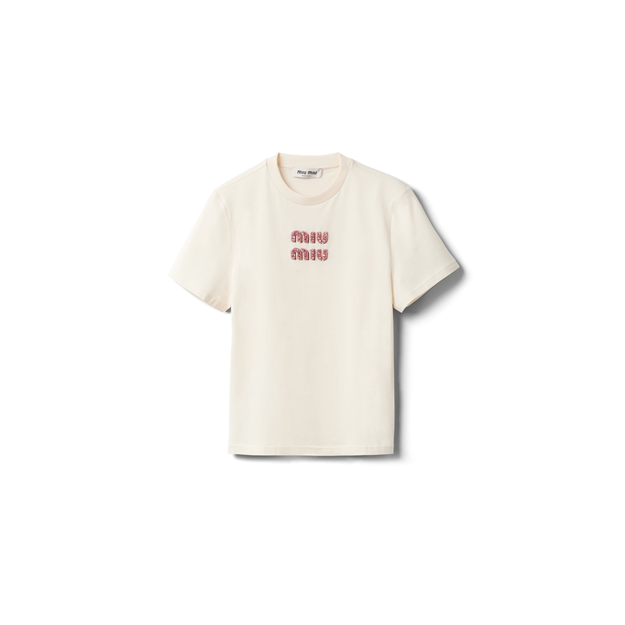Miu Miu T-shirt En Jersey, Femme, Fauve / Rose, Taille XS