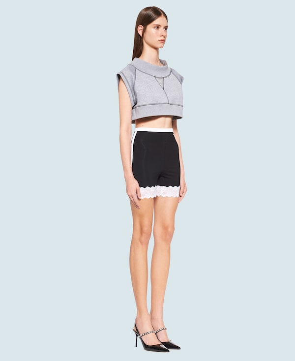 Stretch jersey biker shorts Black | Miu Miu