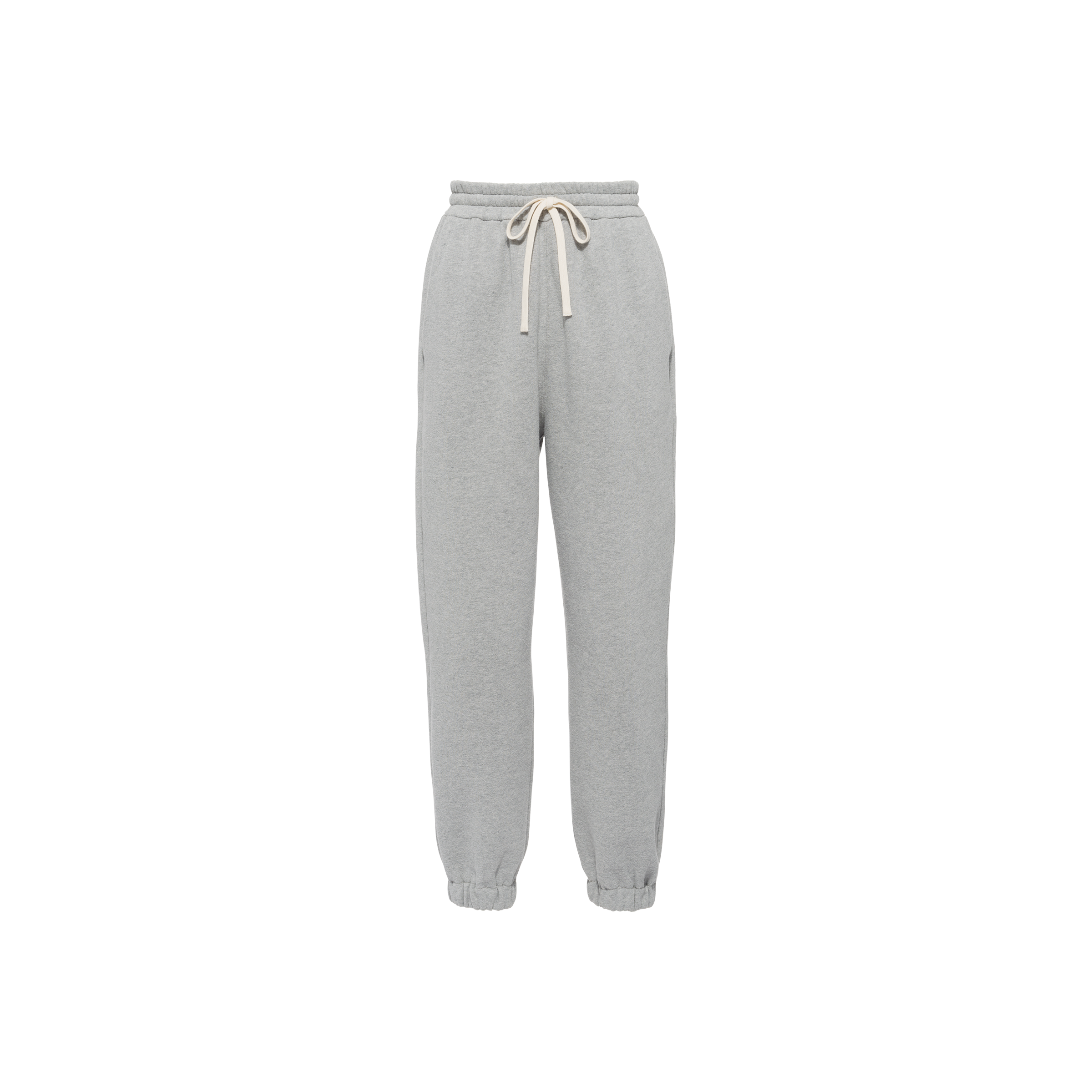 MIU MIU COTTON JOGGERS WITH EMBROIDERED LOGO