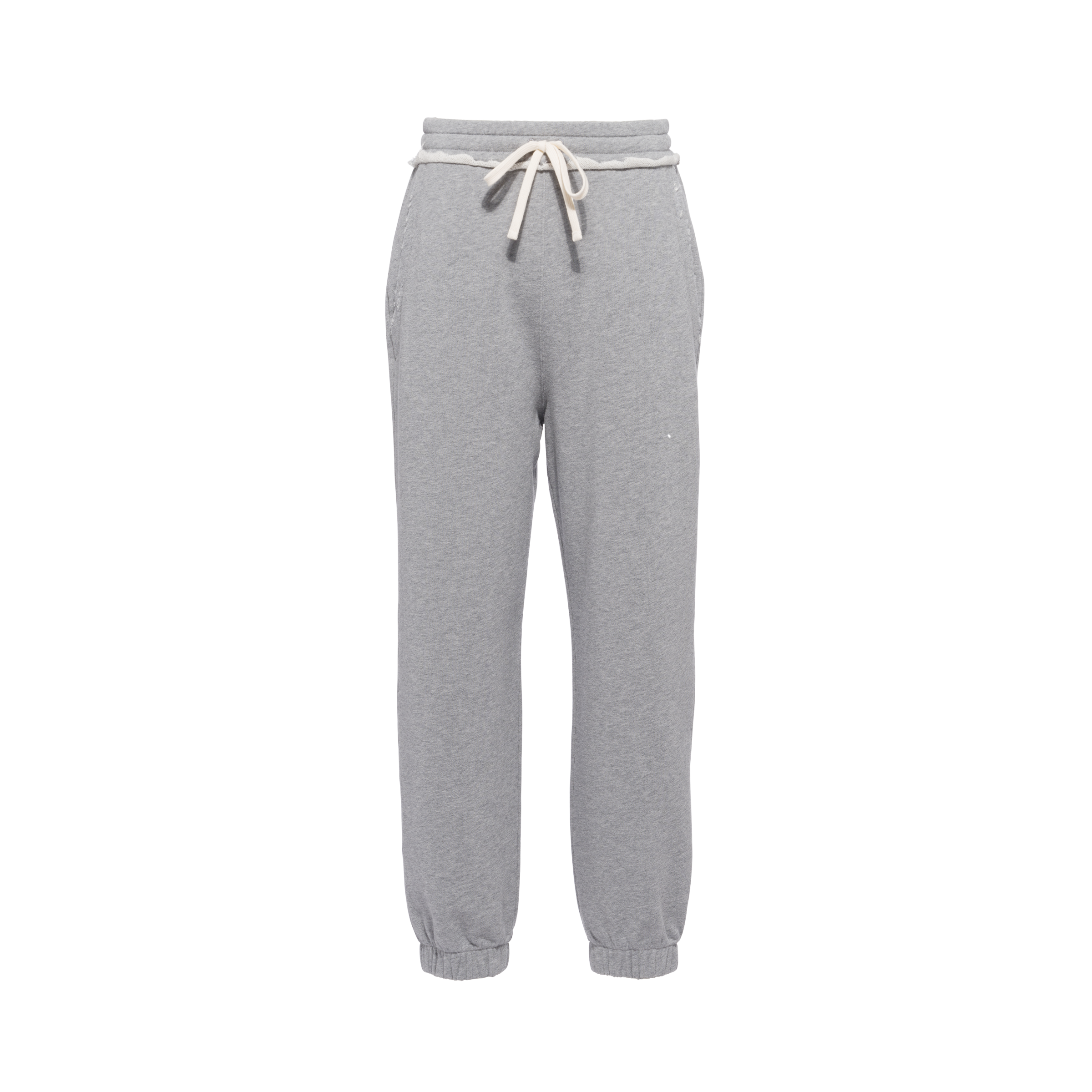 Miu Miu Logo-patch Drawstring Track Pants In Grey
