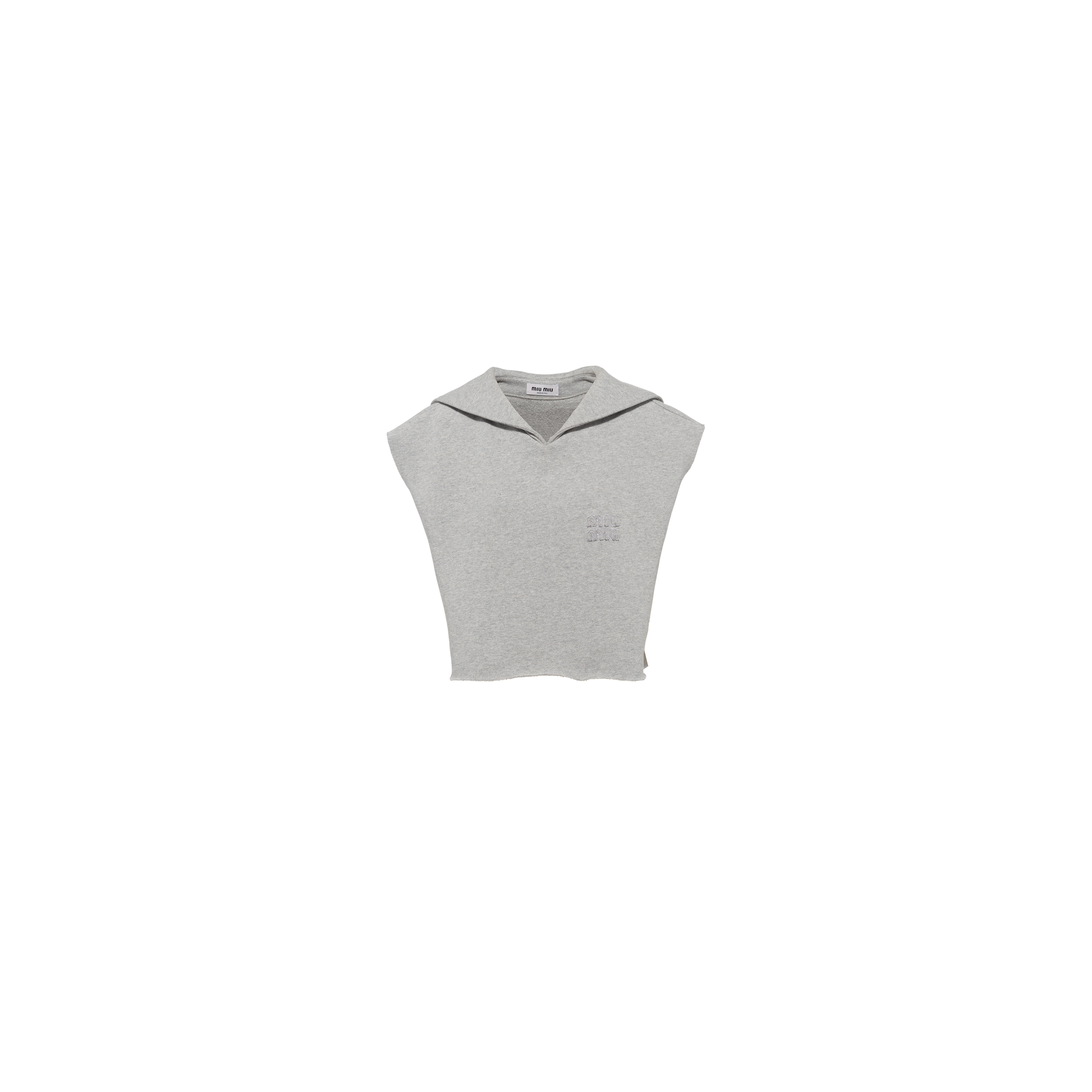 Sleeveless cotton sweatshirt