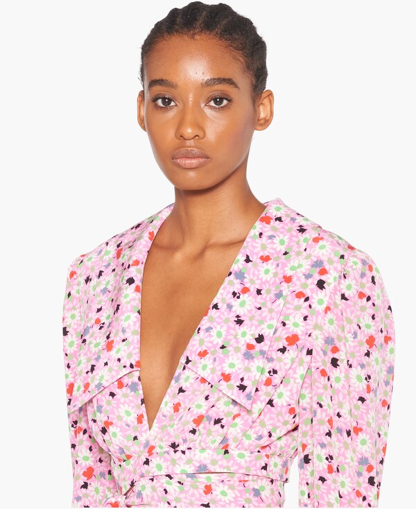 Marocain Blouse Light Pink Miu Miu