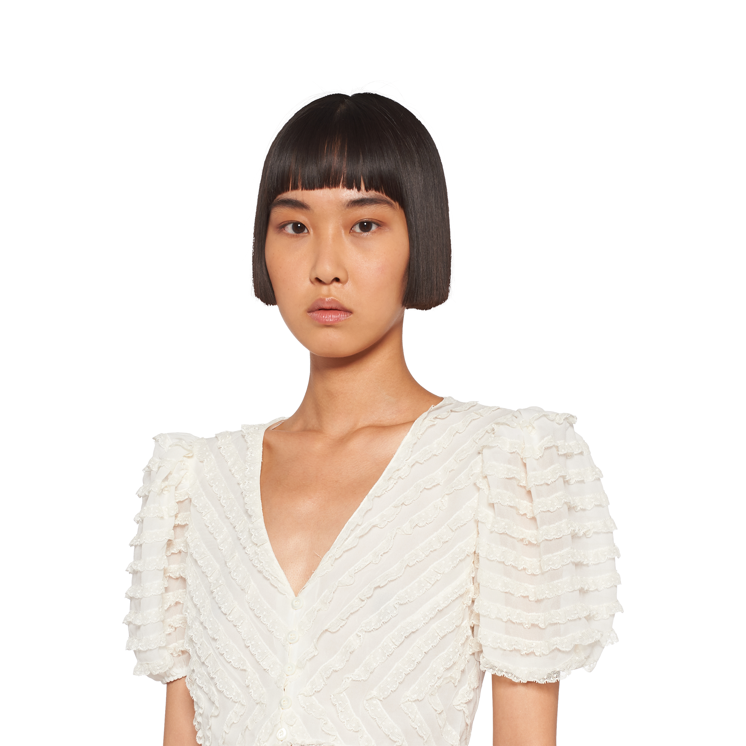 【国内正規品】 【MIU MIU】 クロップド ジョーゼット ブラウス ブラウス・シャツ クロップド ジョーゼット ブラウス