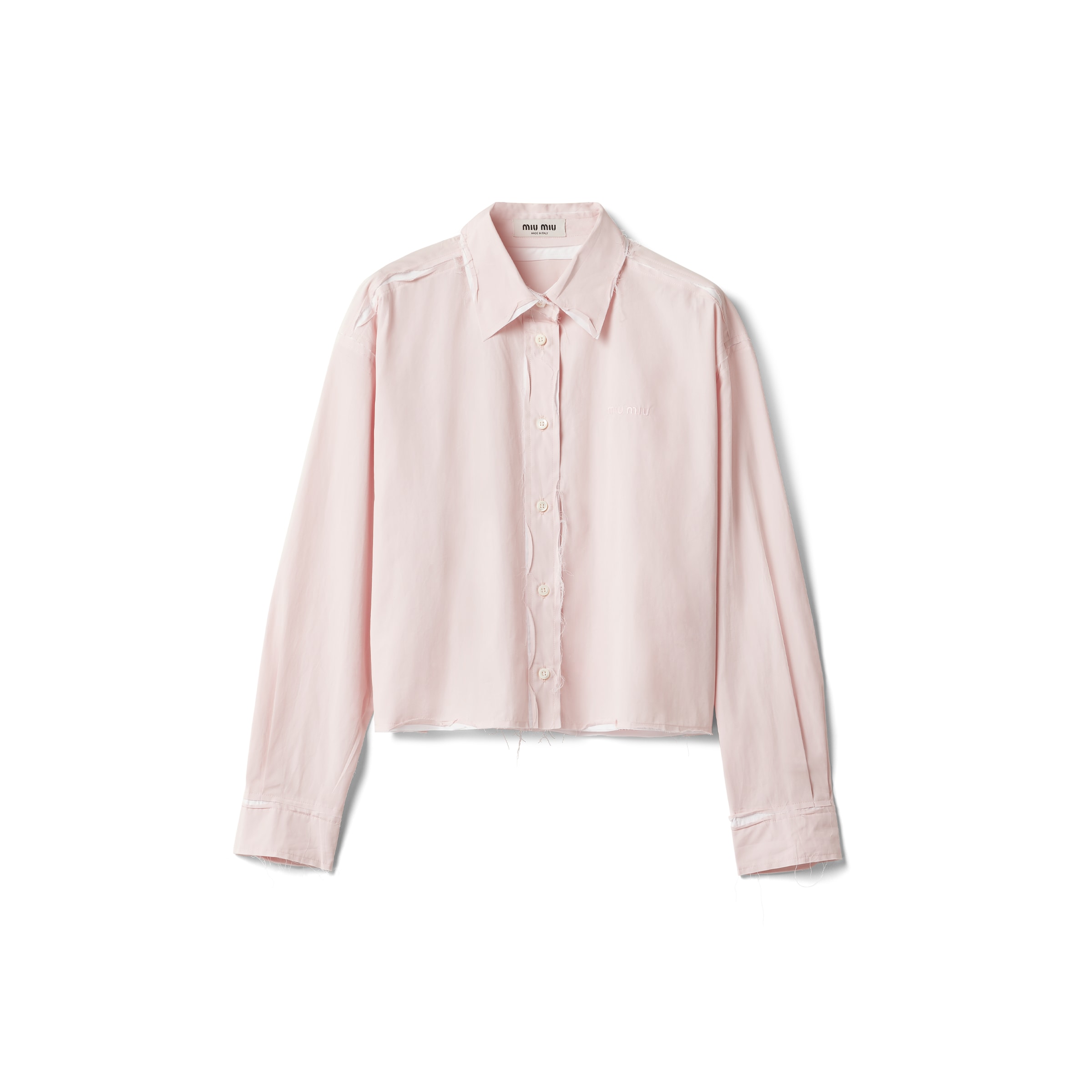Miu Miu Chemise En Popeline, Femme, Rose Albâtre, Taille 36