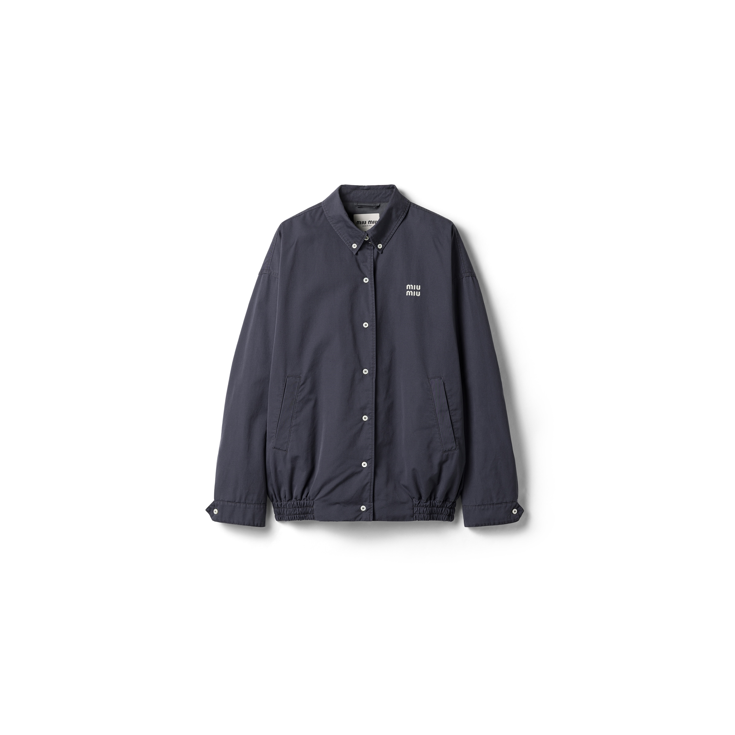 Miu Miu Oversized Canvas Shirt Jacket In Multi
