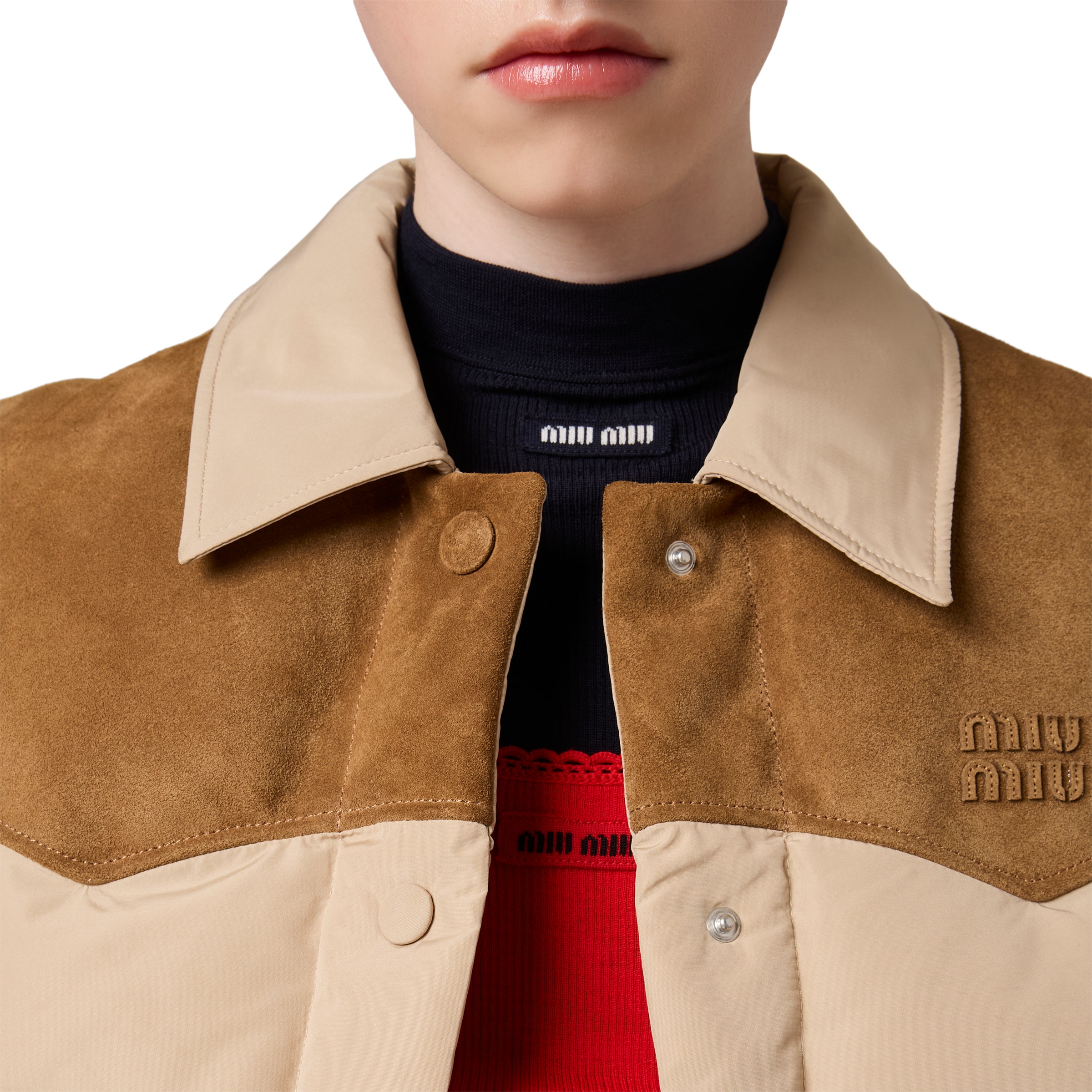 Miu Miu Quilts In Neutral