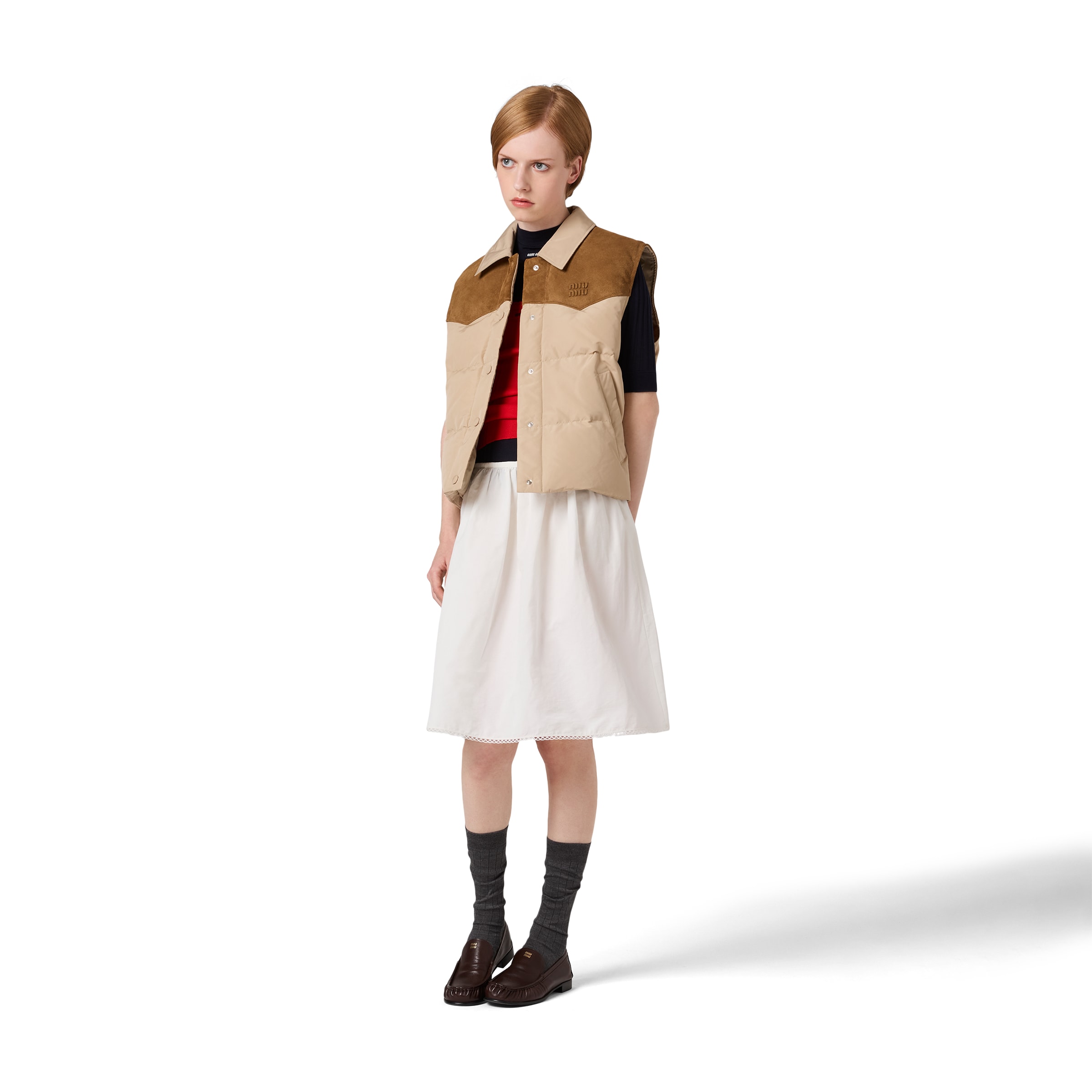 Miu Miu Quilts In Neutral