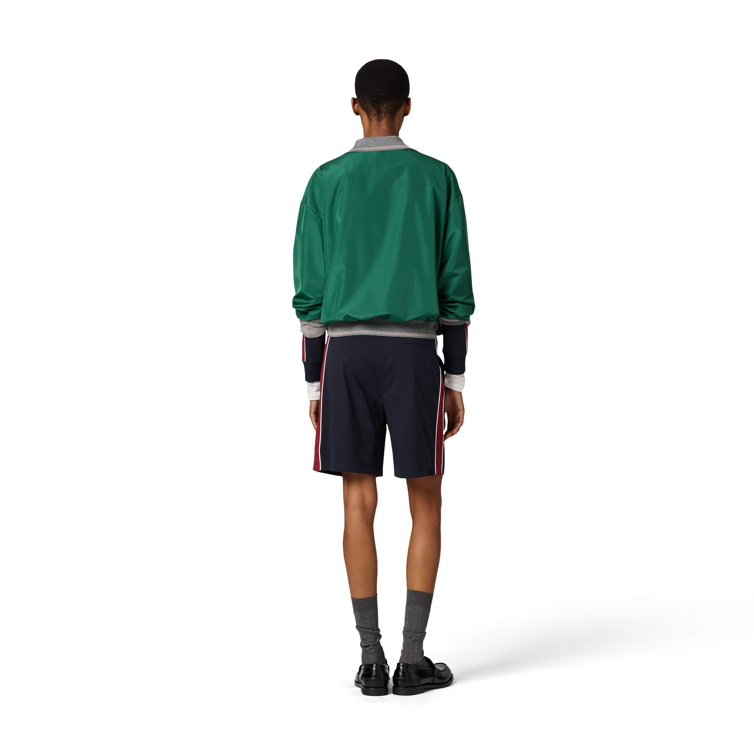 Miu Miu Technical Poplin Bomber Jacket In Green