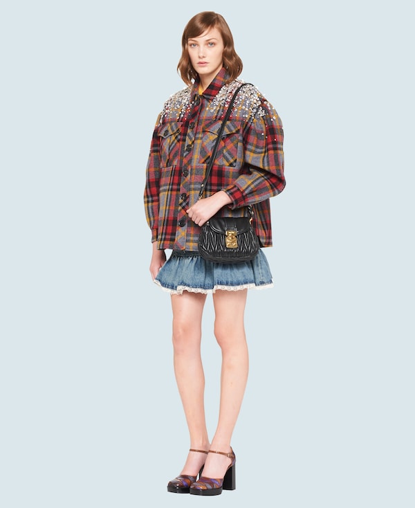 Miu miu checked coat