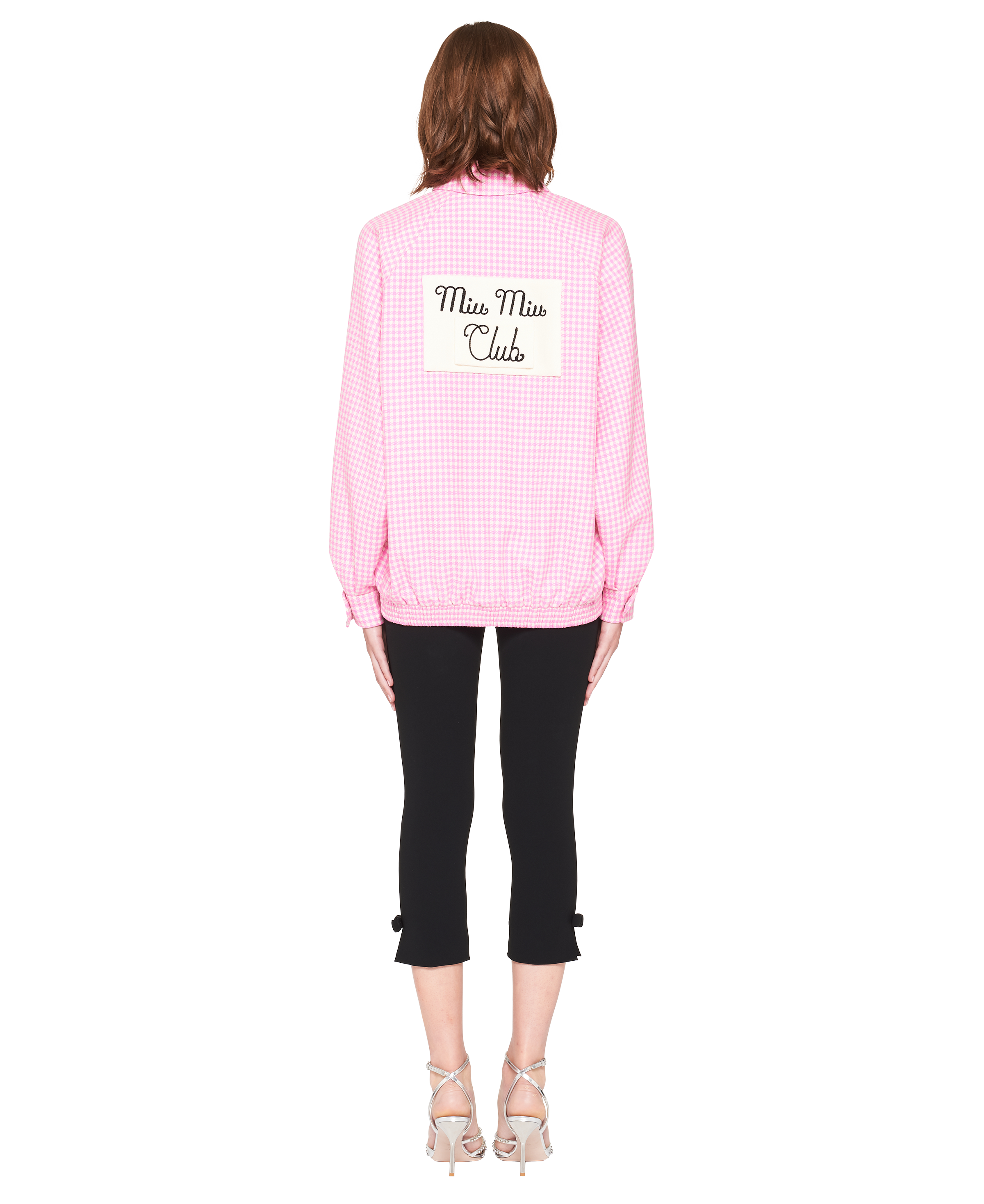 ギンガムチェック ツイルジャケット ピンク Miu Miu