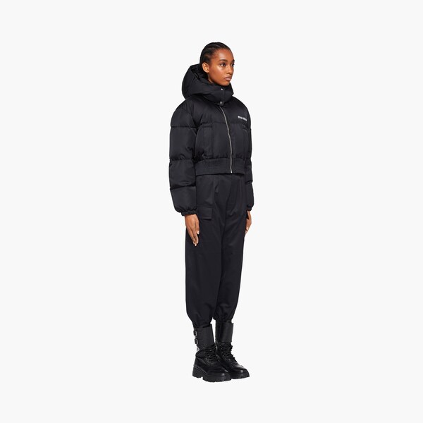 basic nylon puffer jacket
