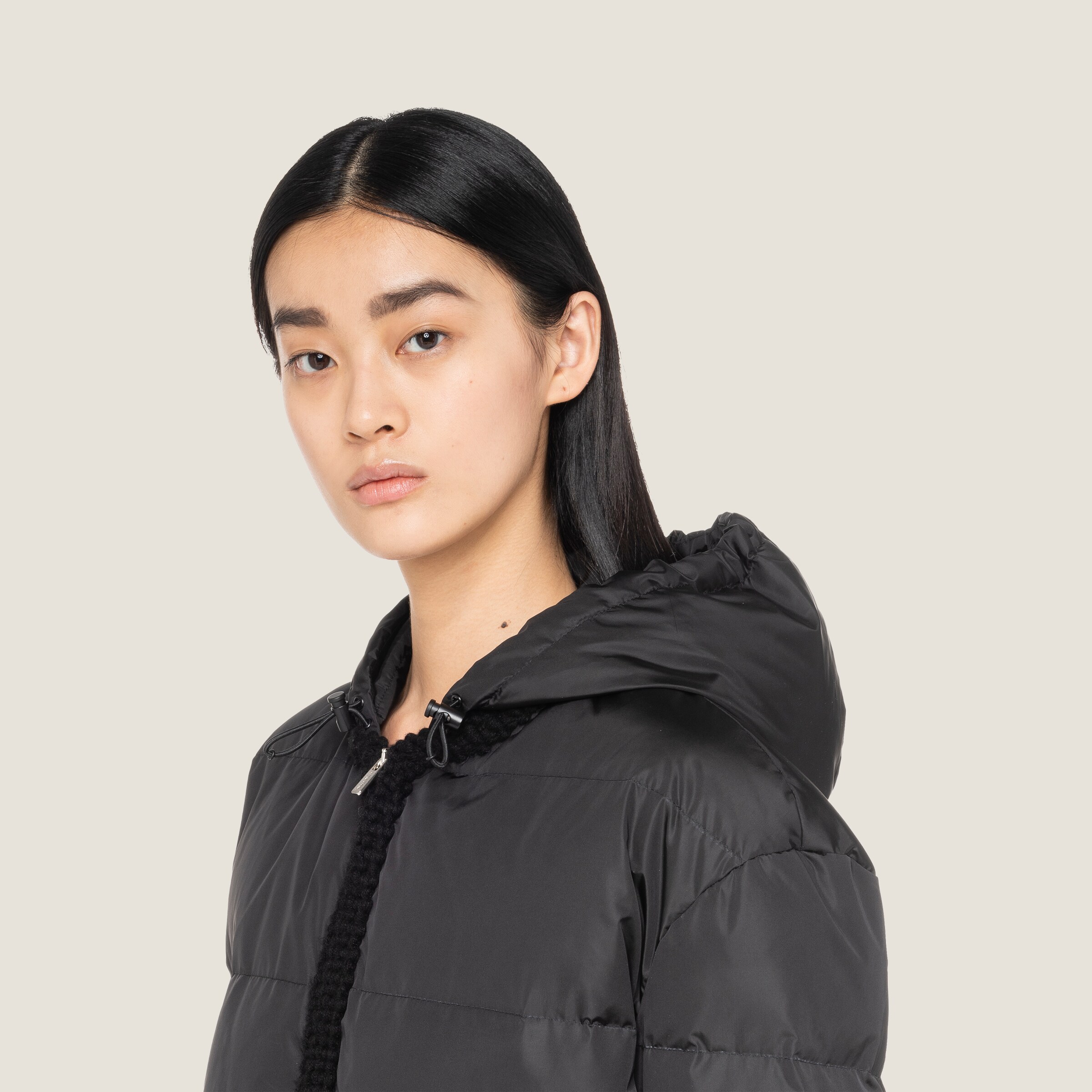 Black Light Nylon Down Jacket Miu Miu