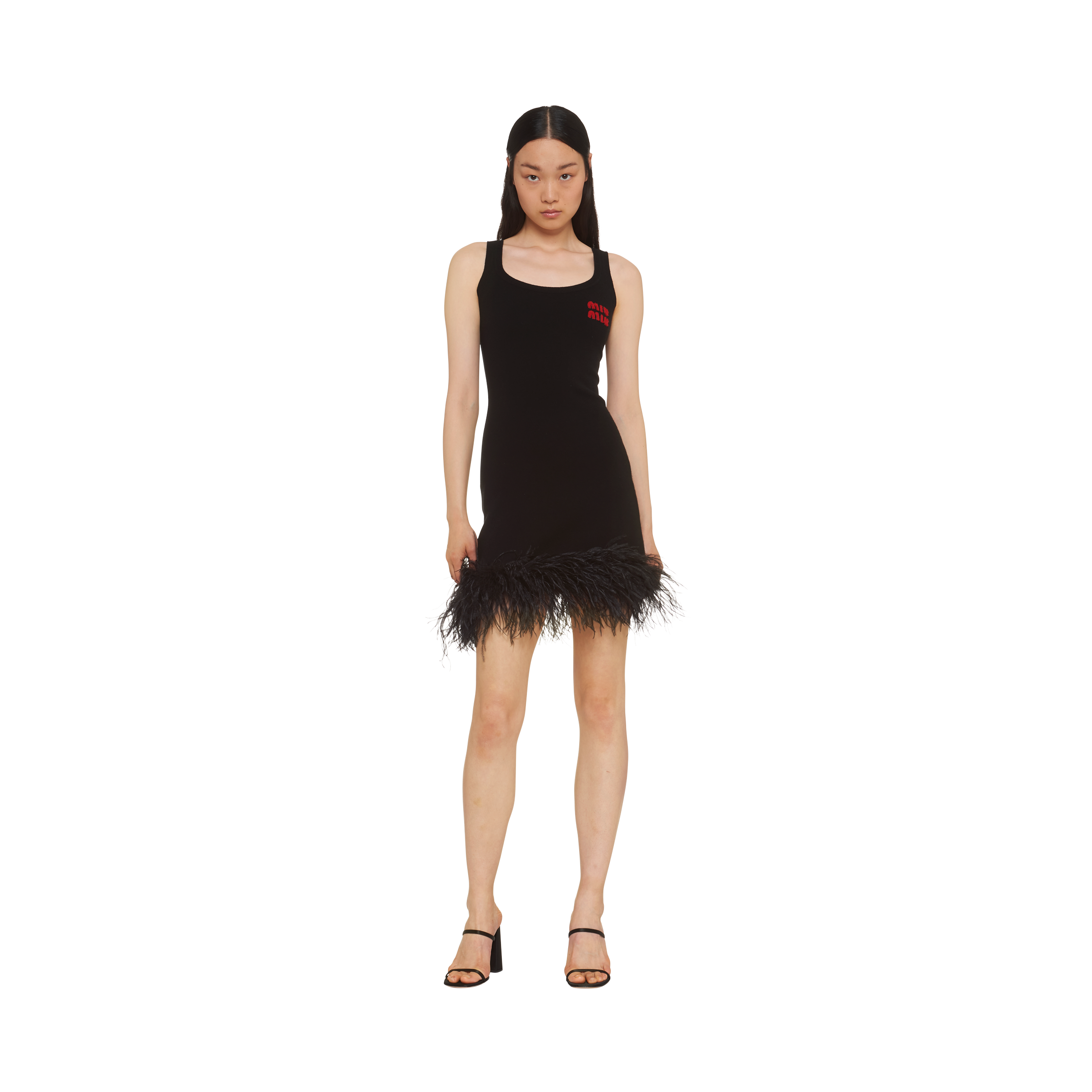 Miu miu feather dress shop