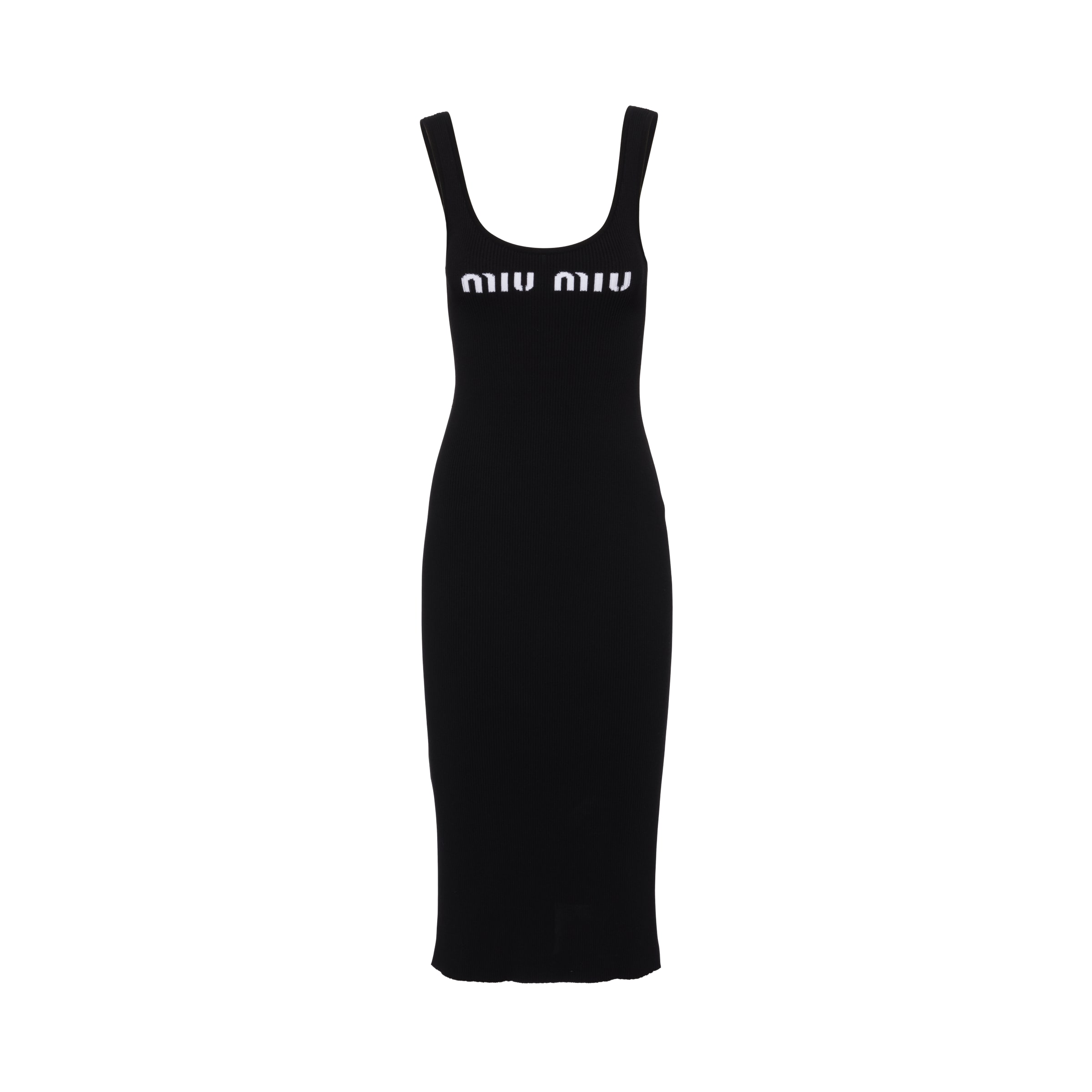 Miu Miu Robe En Viscose, Femme, Noir, Taille 36