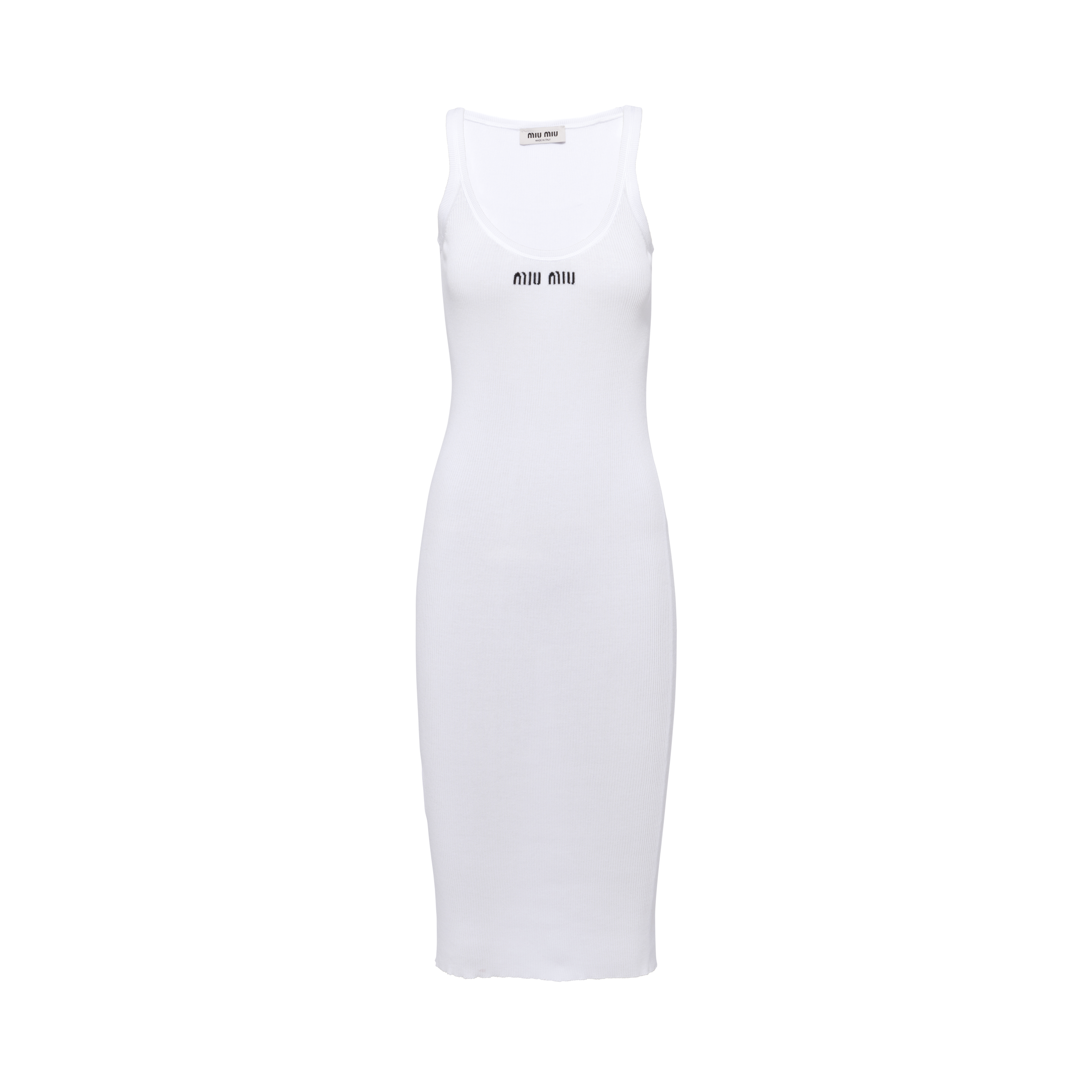 White Cotton dress MIU MIU