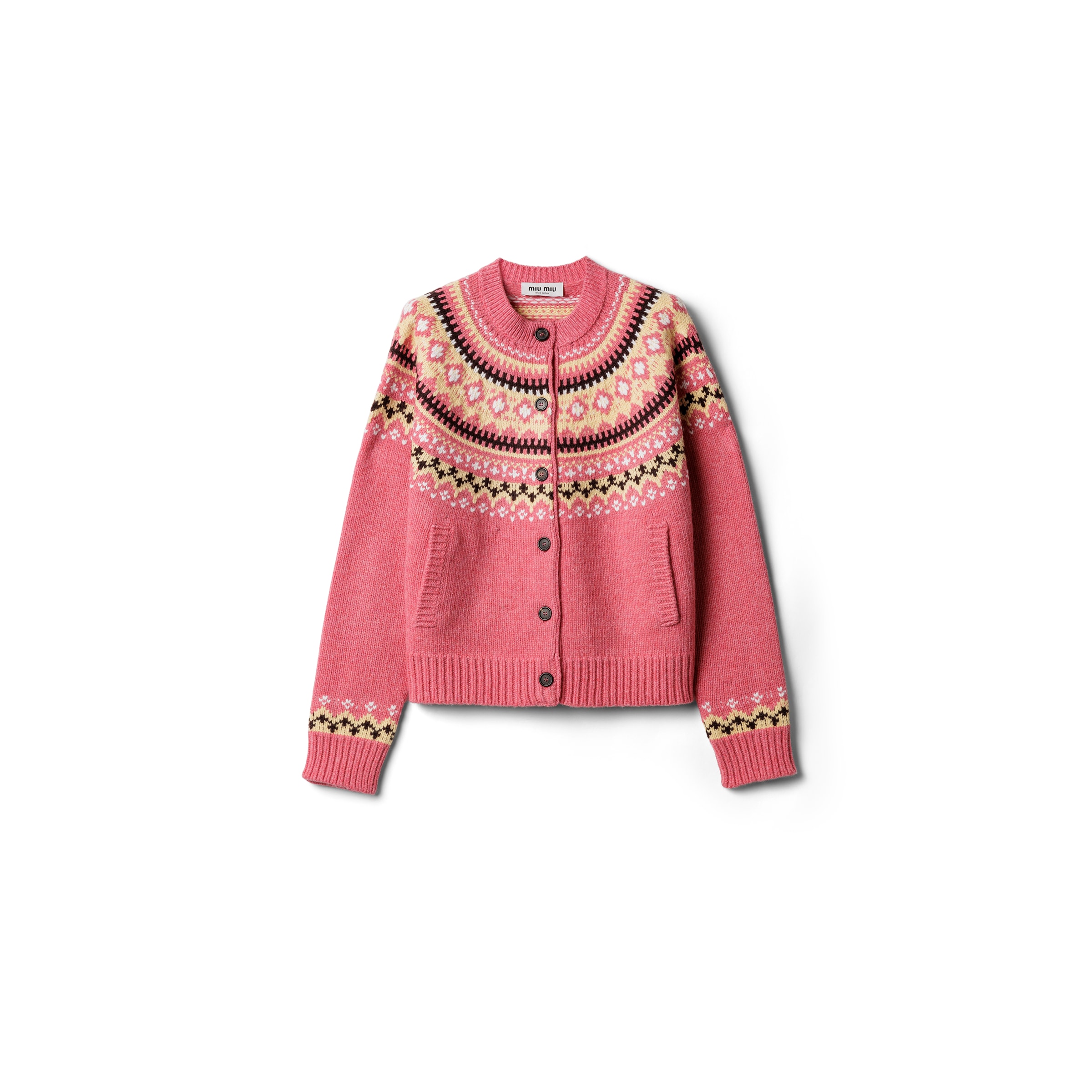 Miu Miu Cardigan In Lana, Donna, Rosa, Taglia 38