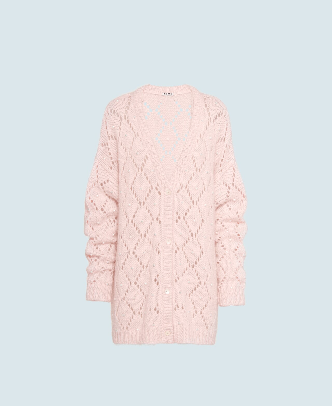 miu miu pink cardigan