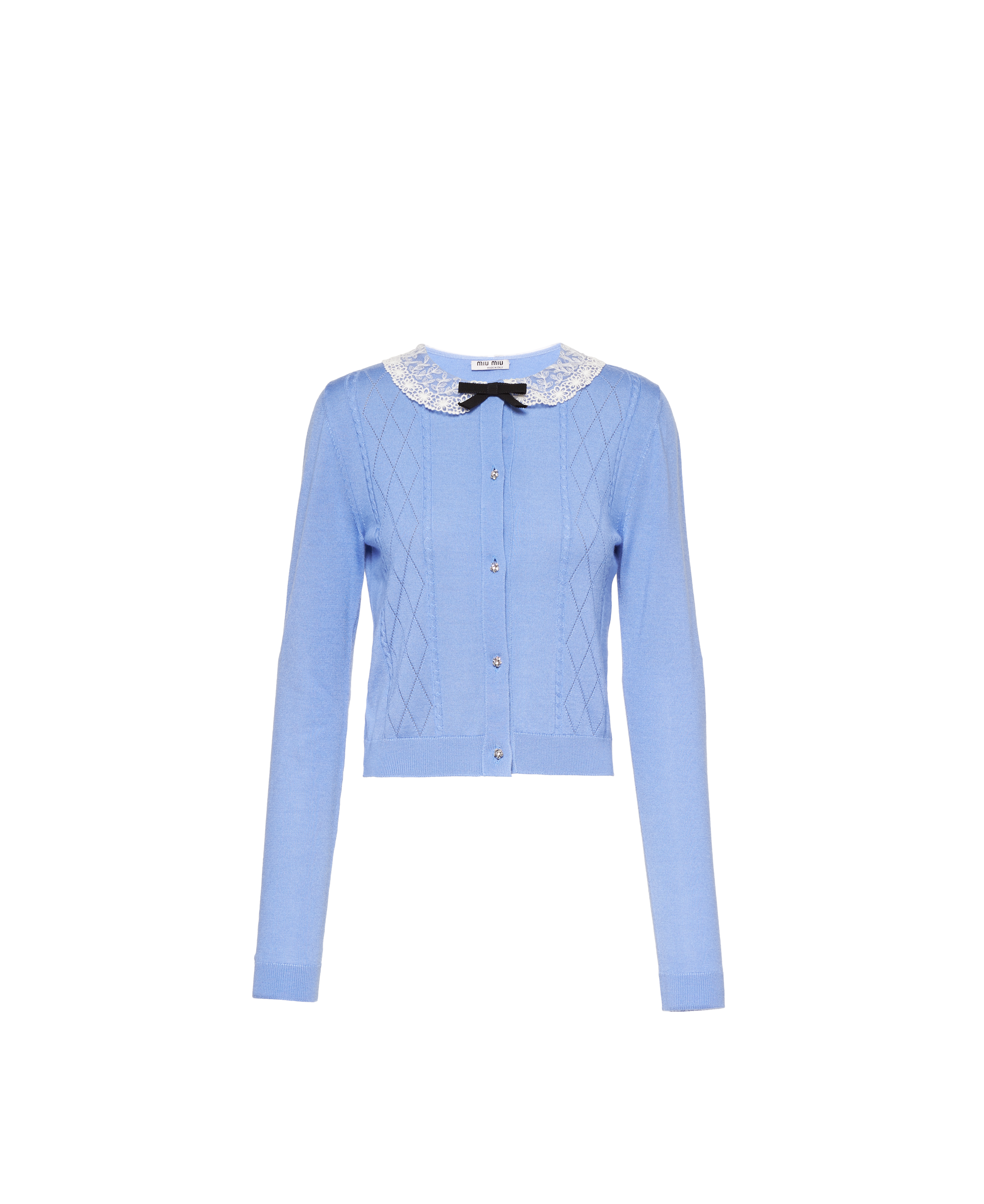 Cashmere And Silk Cardigan Miu Miu Mmf202 1v81 F0013