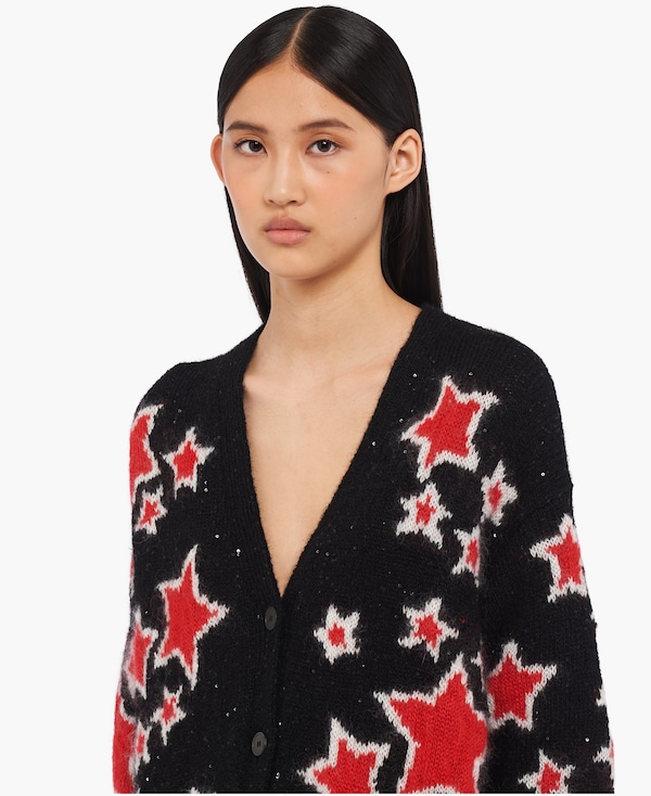 long pink sweater duster