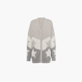 品質が MiuMiu カシミアXモヘア インターシャ カーディガン ピンク カーディガン カシミアxモヘア インターシャ カーディガン ピンク | Miu Miu