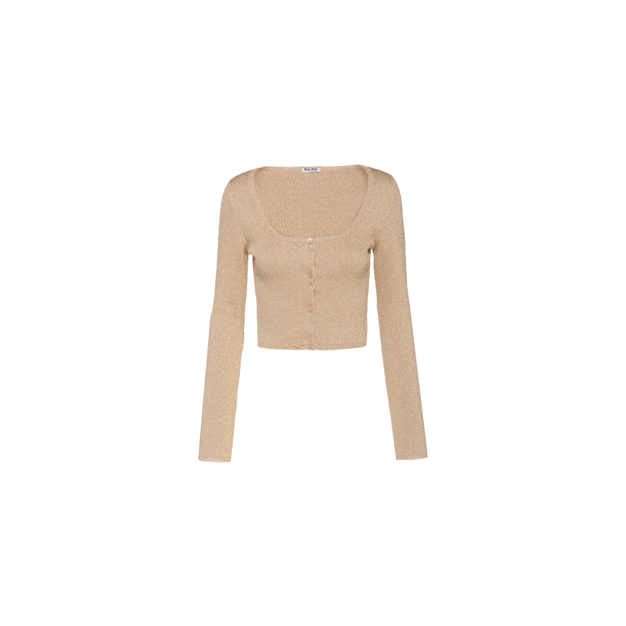 Lurex cardigan Gold | Miu Miu