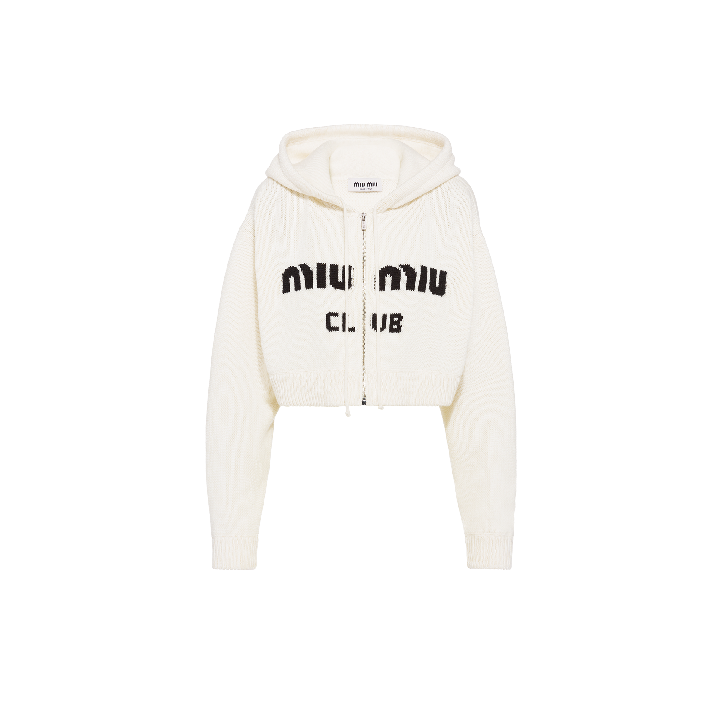カシミア フーディー ホワイト | Miu Miu