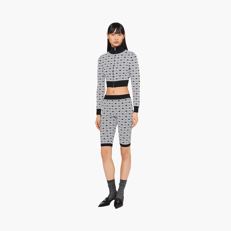 MIUMIU SHORT-SLEEVE TURTLENECK KNIT TOP STYLE 393
