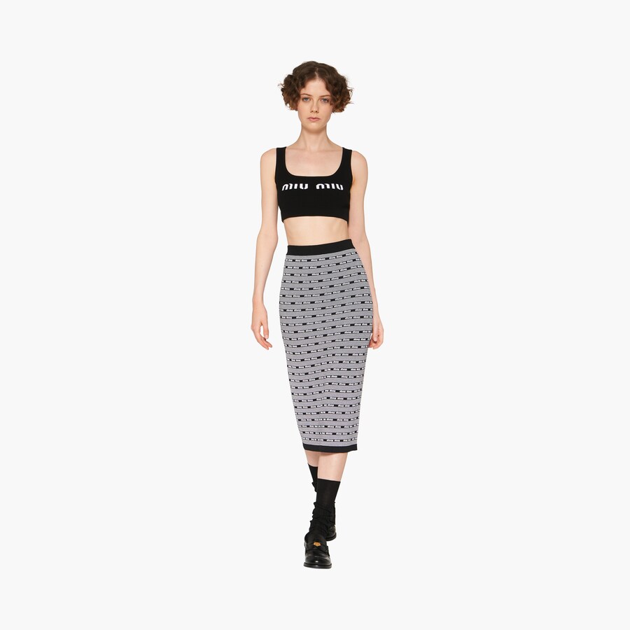 MIUMIU TOP & SKIRT SET STYLE 131