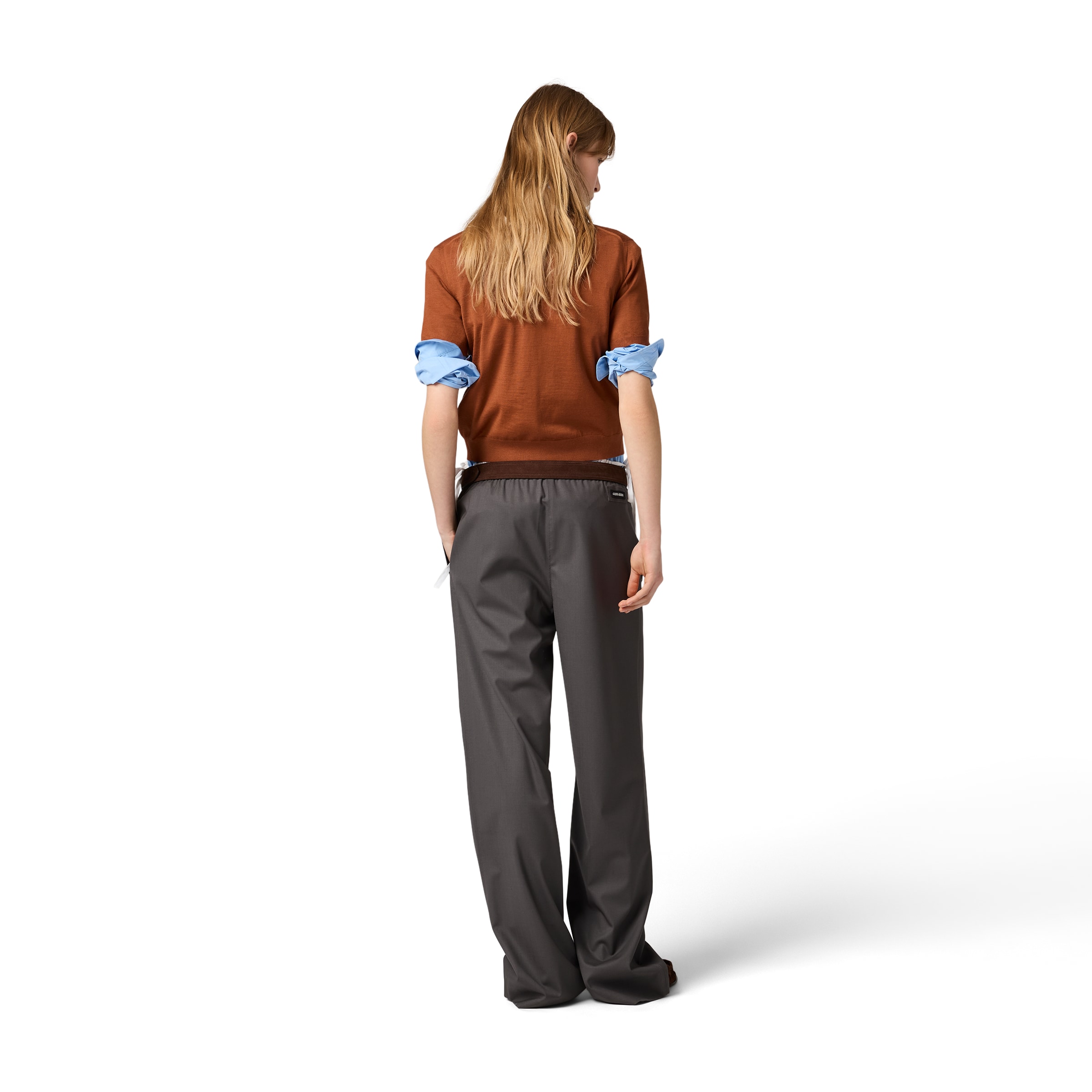 Miu Miu Wool Sweater In Rust