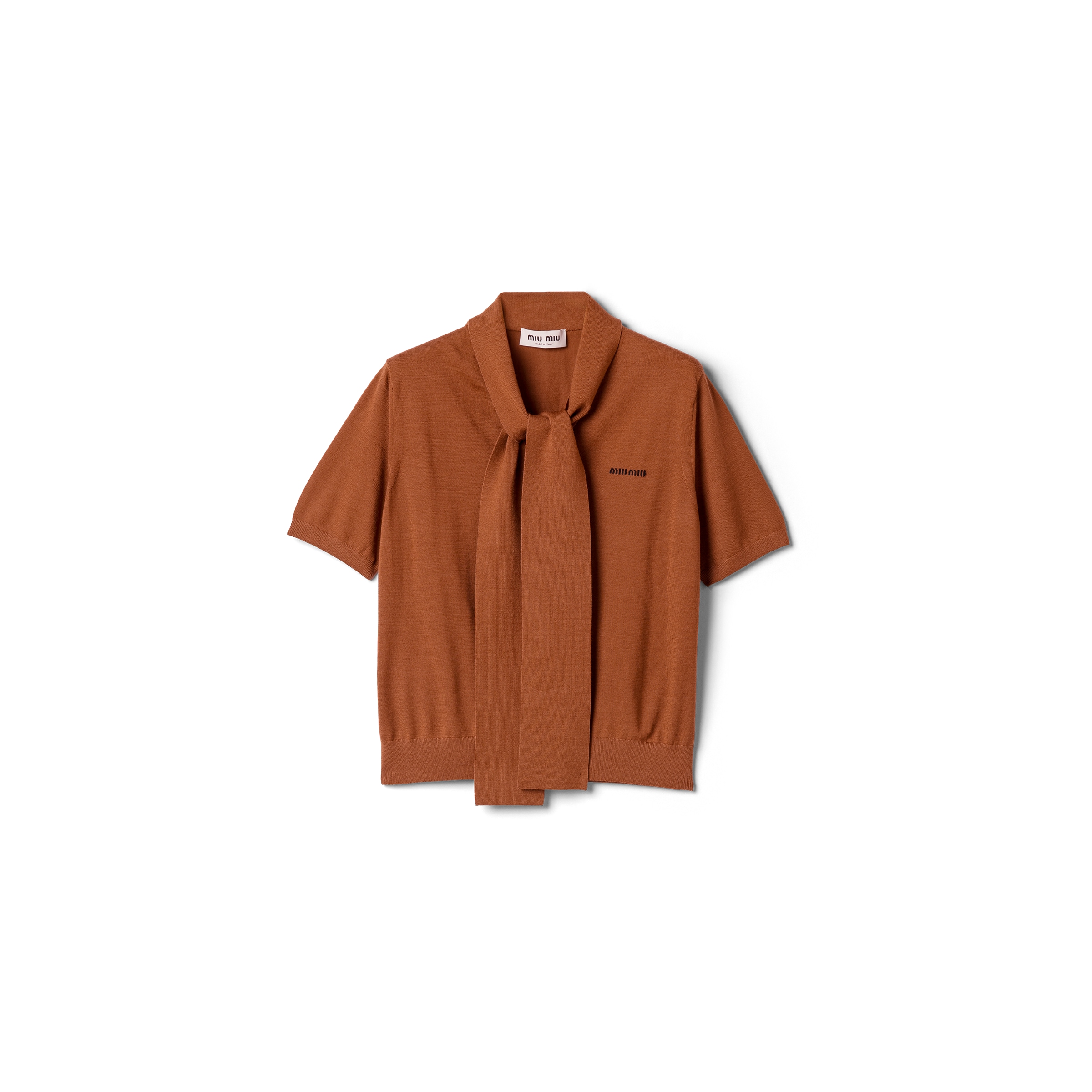 Miu Miu Wool Sweater In Rust